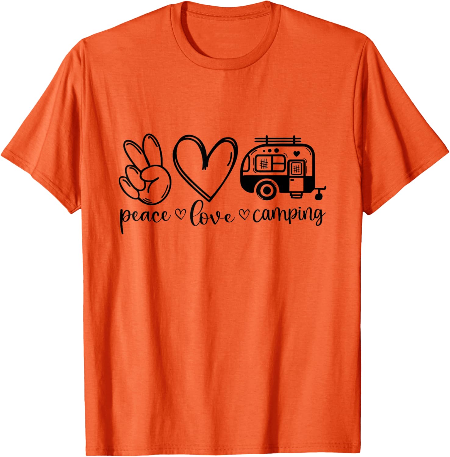 Peace Love Camping Outdoors T-Shirt for Nature Lovers and Adventurers - 5