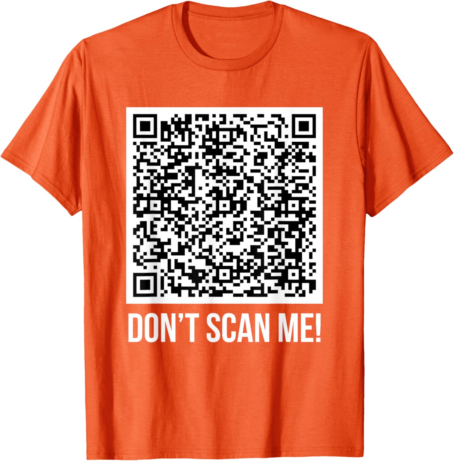 Funny Don't Scan Me QR Code Middle Finger Meme T-Shirt for Everyone - 7