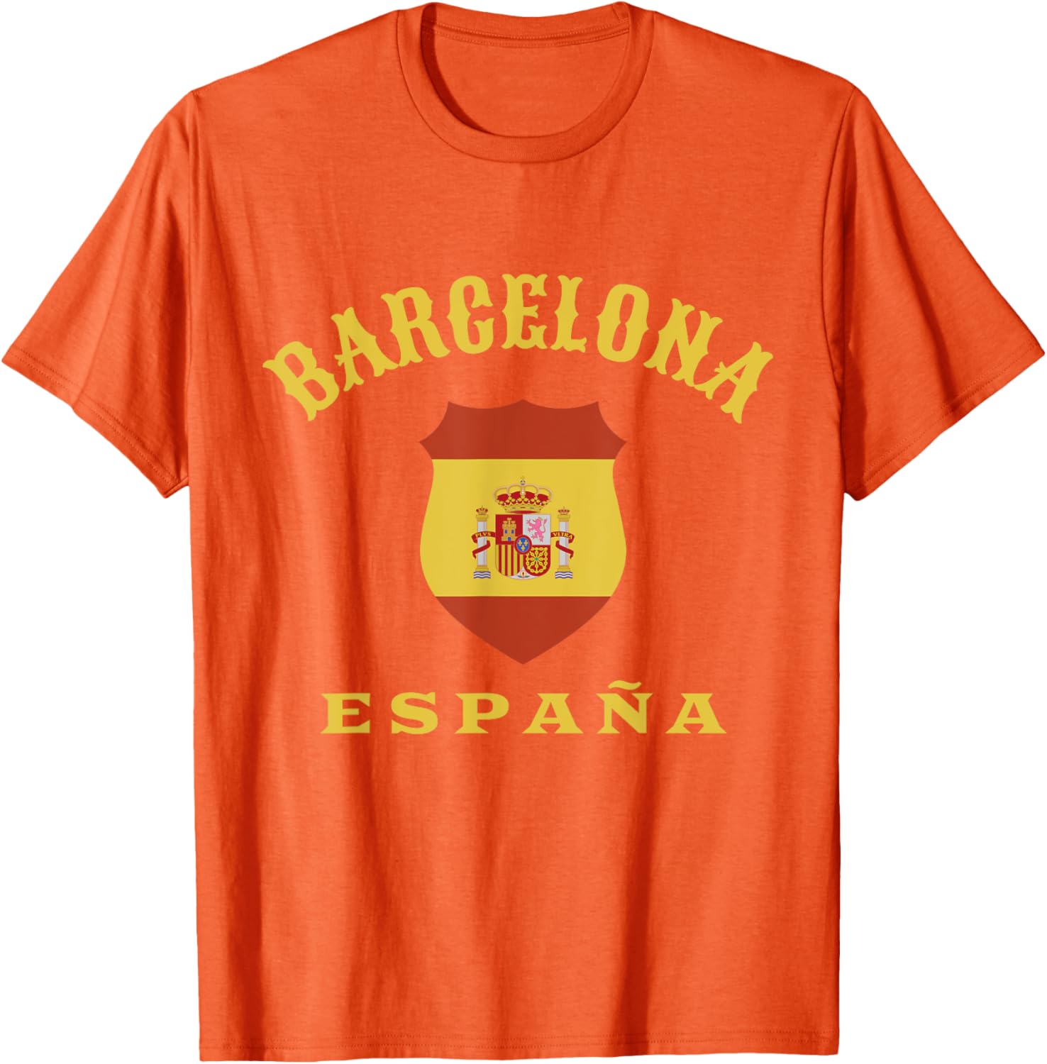 Barcelona Spain Flag T-Shirt for Men Women Kids Stylish Red España Tee - 1