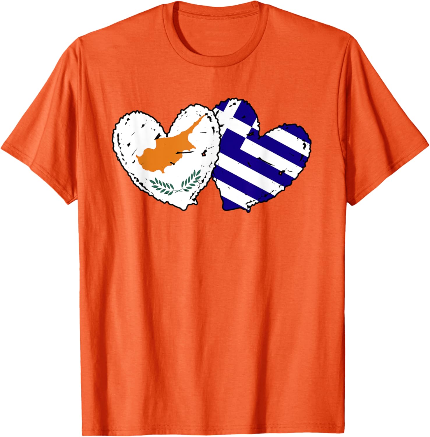 Cyprus Greece Heart Flag T-Shirt for Cypriot Greek Ancestry Lovers - 20