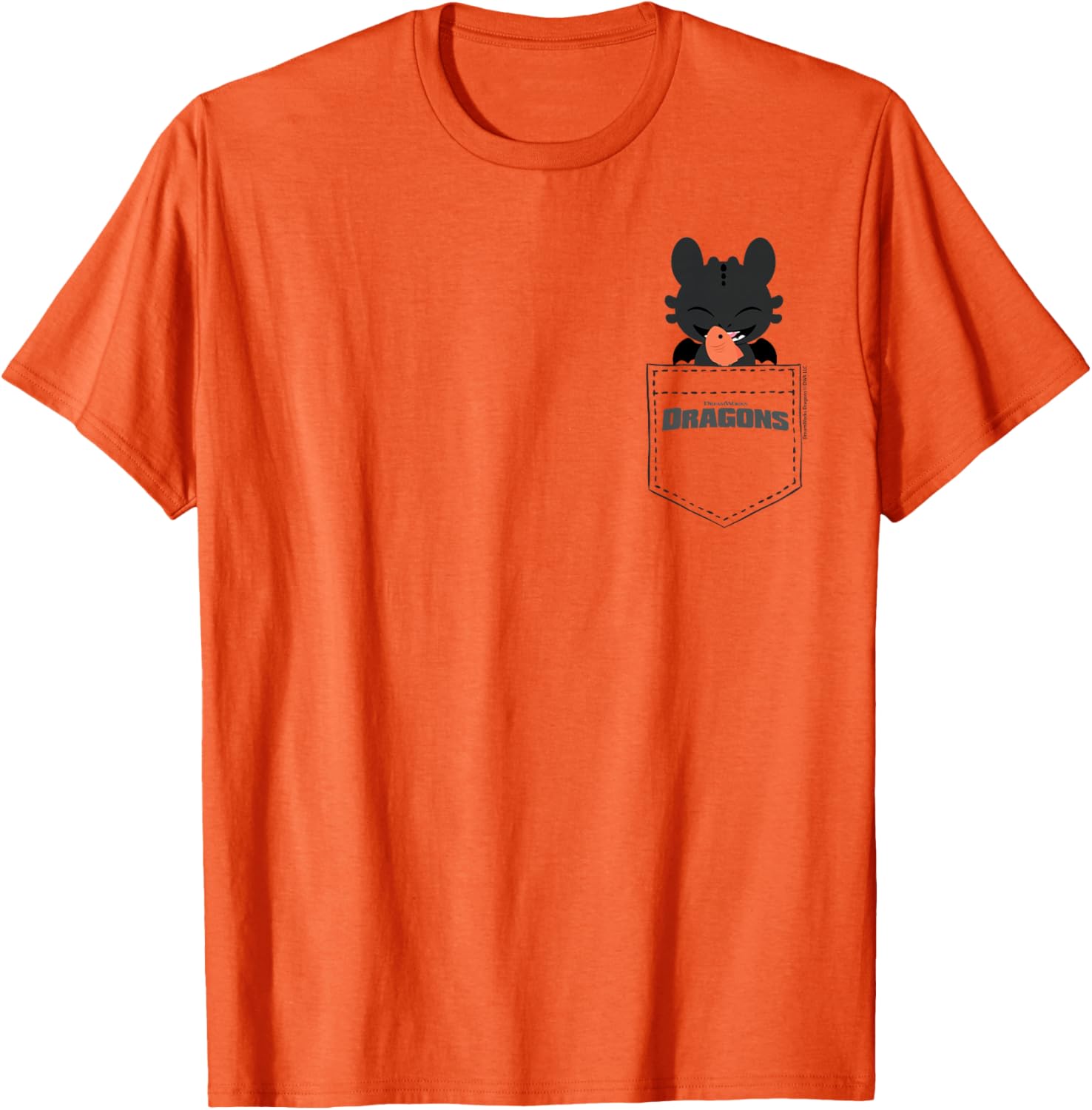DreamWorks Dragons Toothless Faux Pocket T-Shirt for Fans and Adventures - 14