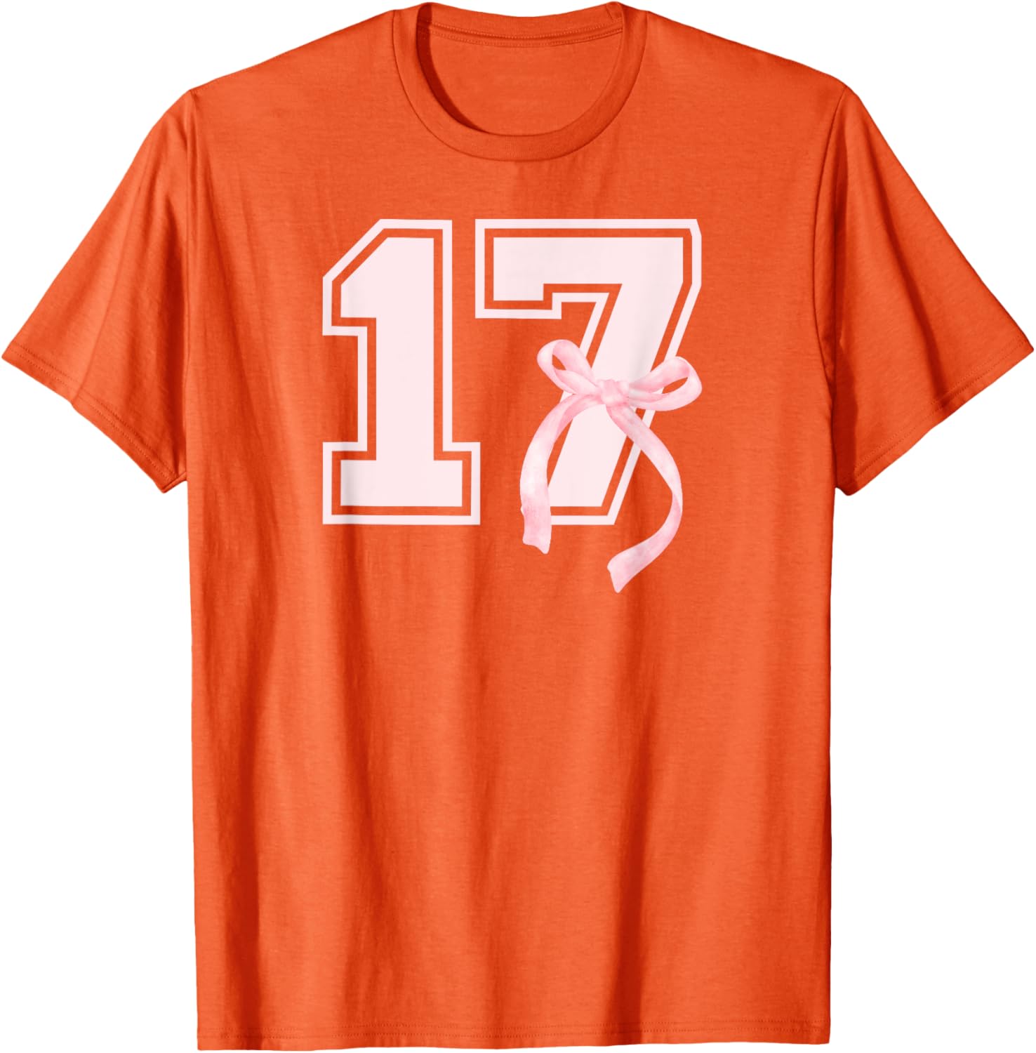17th Birthday Bow T-Shirt for Stylish Seventeen Year Old Girls - 11