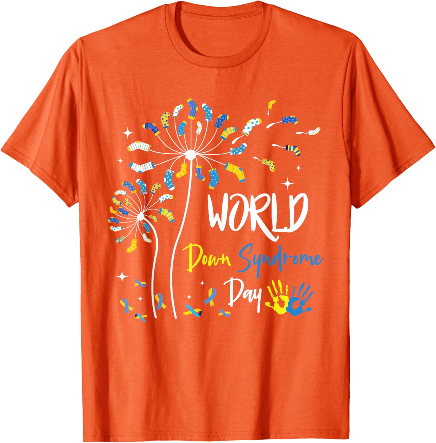 Rock Your Socks Down Syndrome Day Dandelion Awareness T-Shirt - 4