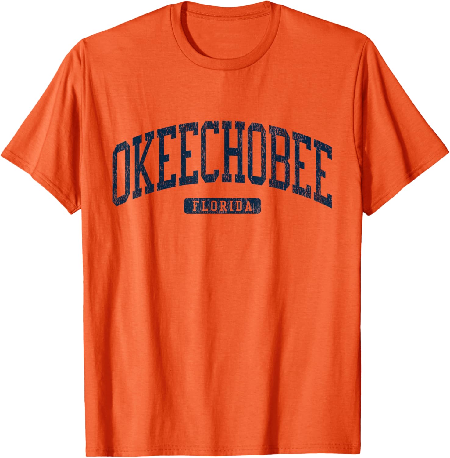 Okeechobee Florida College Style Blue T-Shirt for Students and Fans - 13