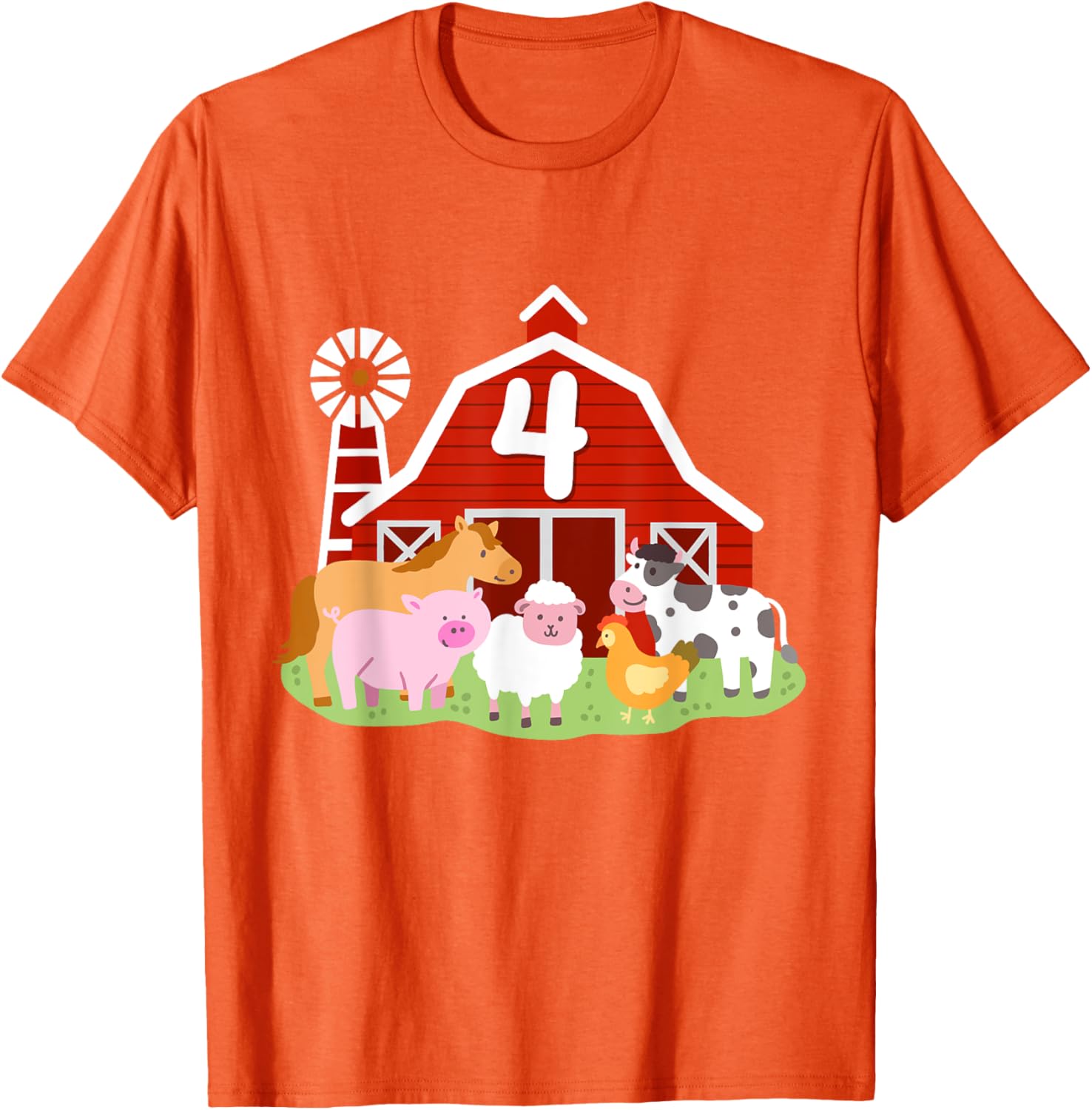 Adorable 4th Birthday Farm Animals T-Shirt for Boys Toddler Party Fun - 20