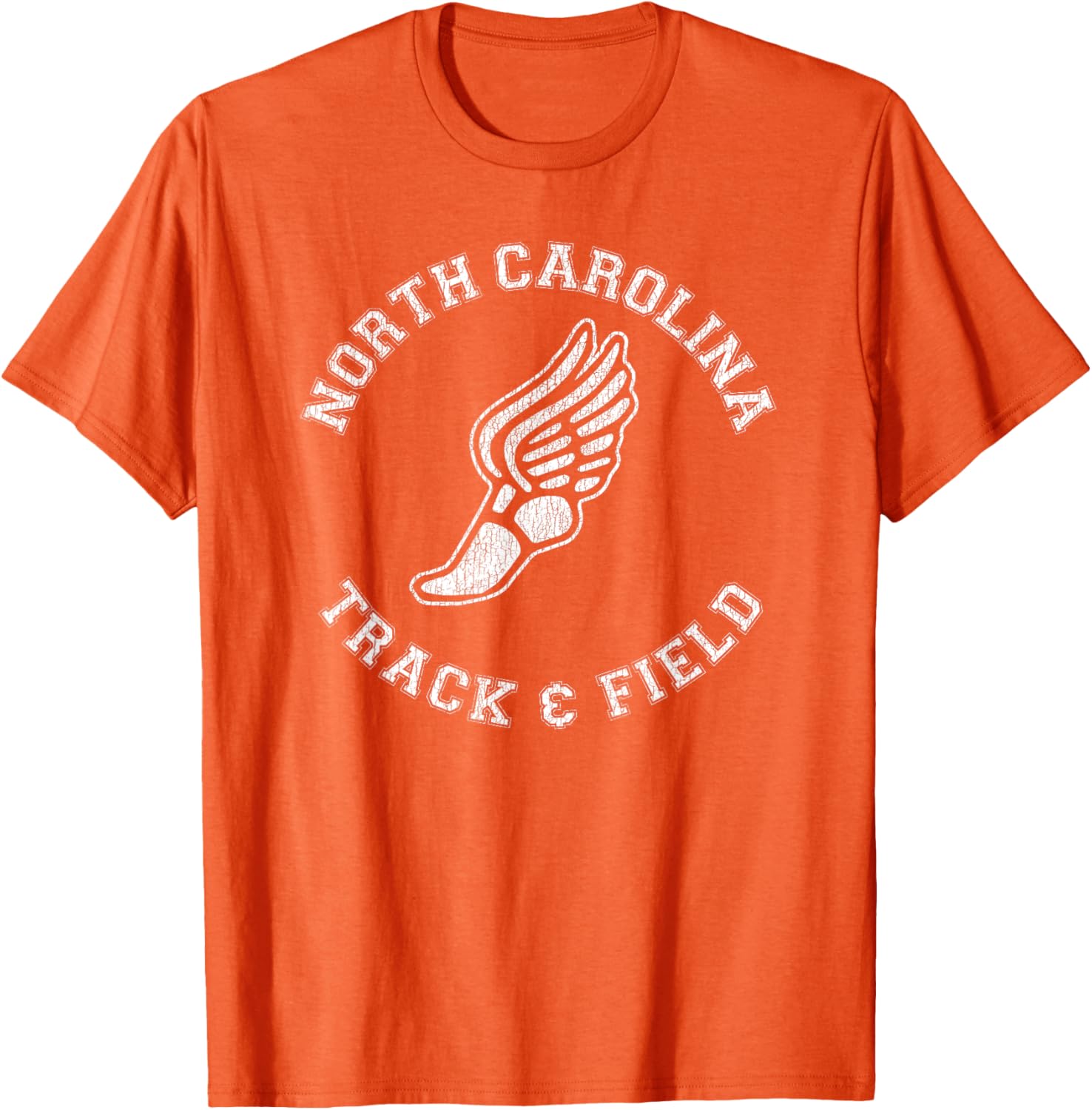 North Carolina Vintage 80s Track & Field Distressed T-Shirt for Fans - 10
