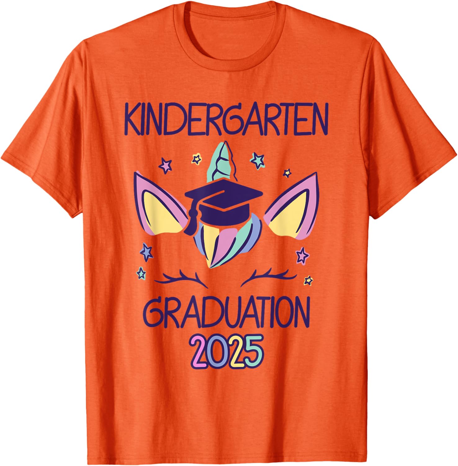 Adorable Unicorn Kindergarten Graduation 2025 T-Shirt for Kids - 10
