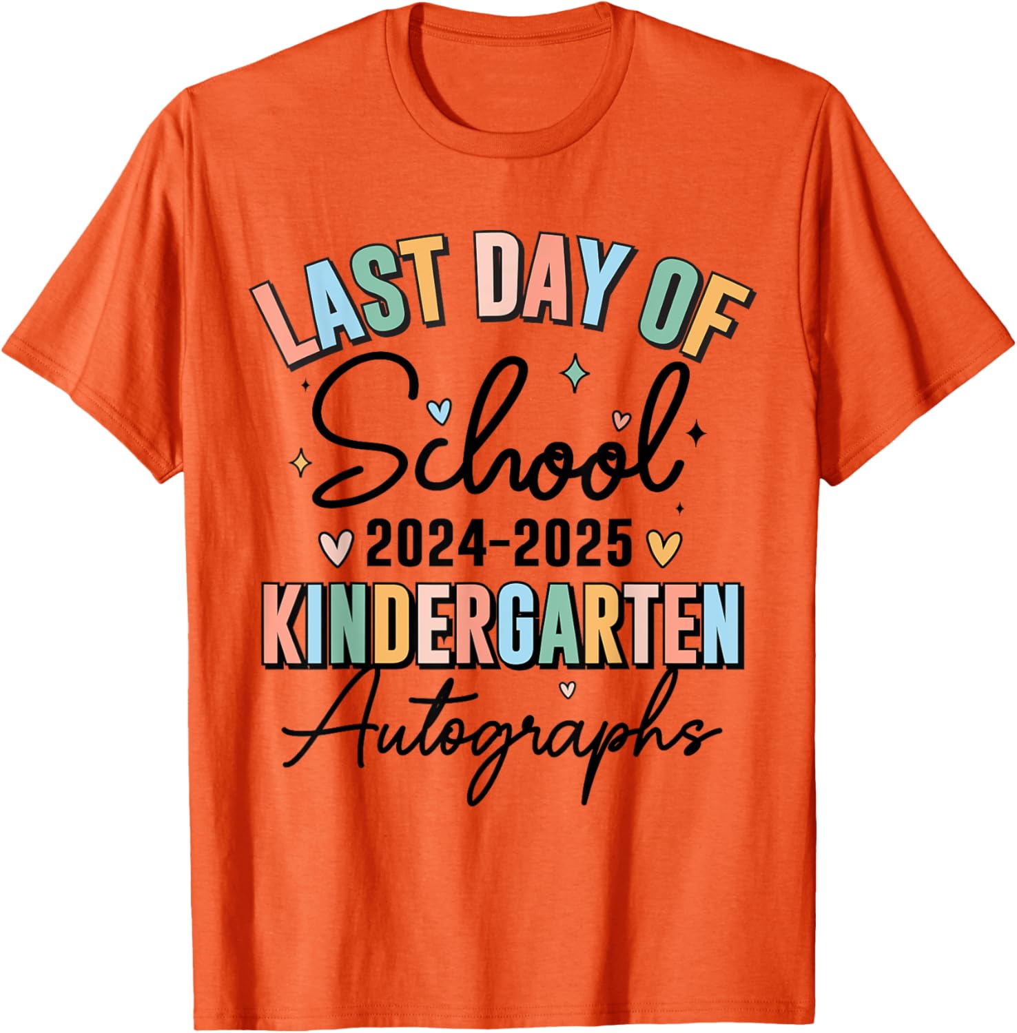 2024 Kindergarten Graduation T-Shirt for Boys and Girls with Autographs - 18