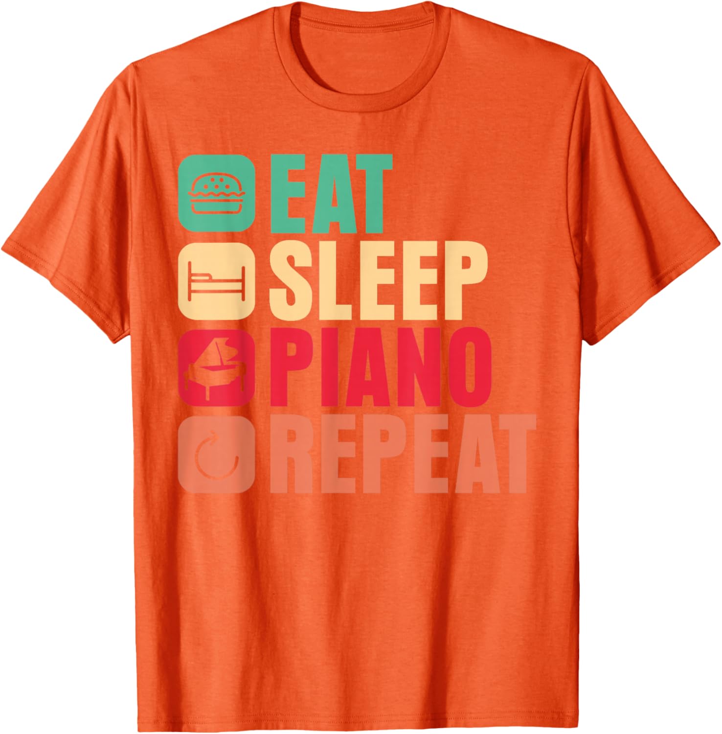Piano Teacher Eat Sleep Repeat T-Shirt for Music Lovers and Pianists - 6