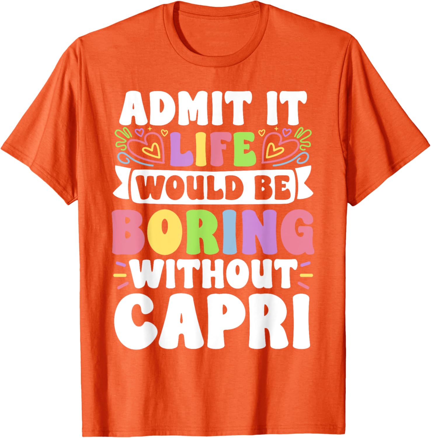 Funny Personalized Capri Family T-Shirt with Custom First Name Design - 5