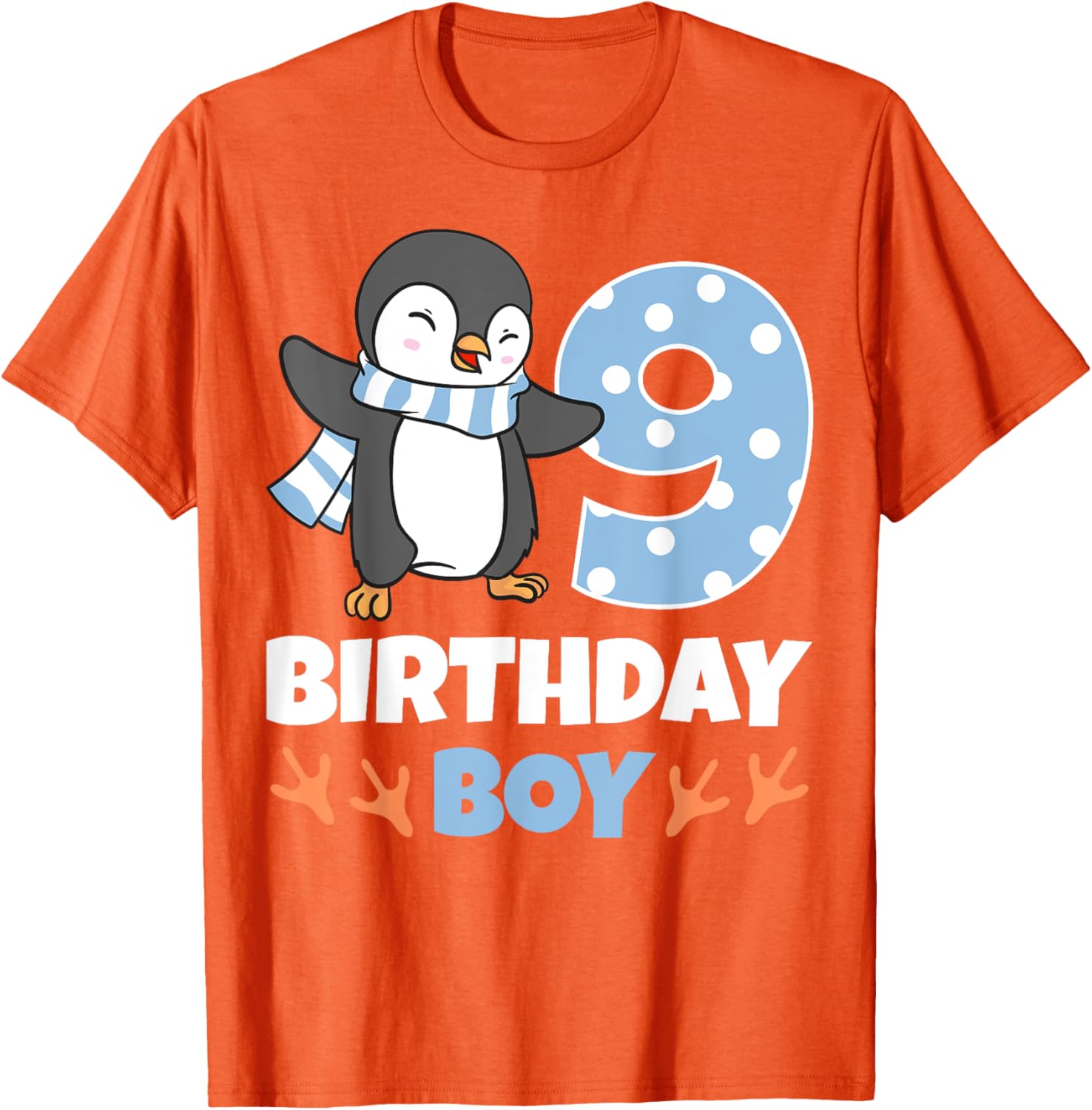 Penguin 9th Birthday Winter Theme T-Shirt for Boys Fun Celebration - 10