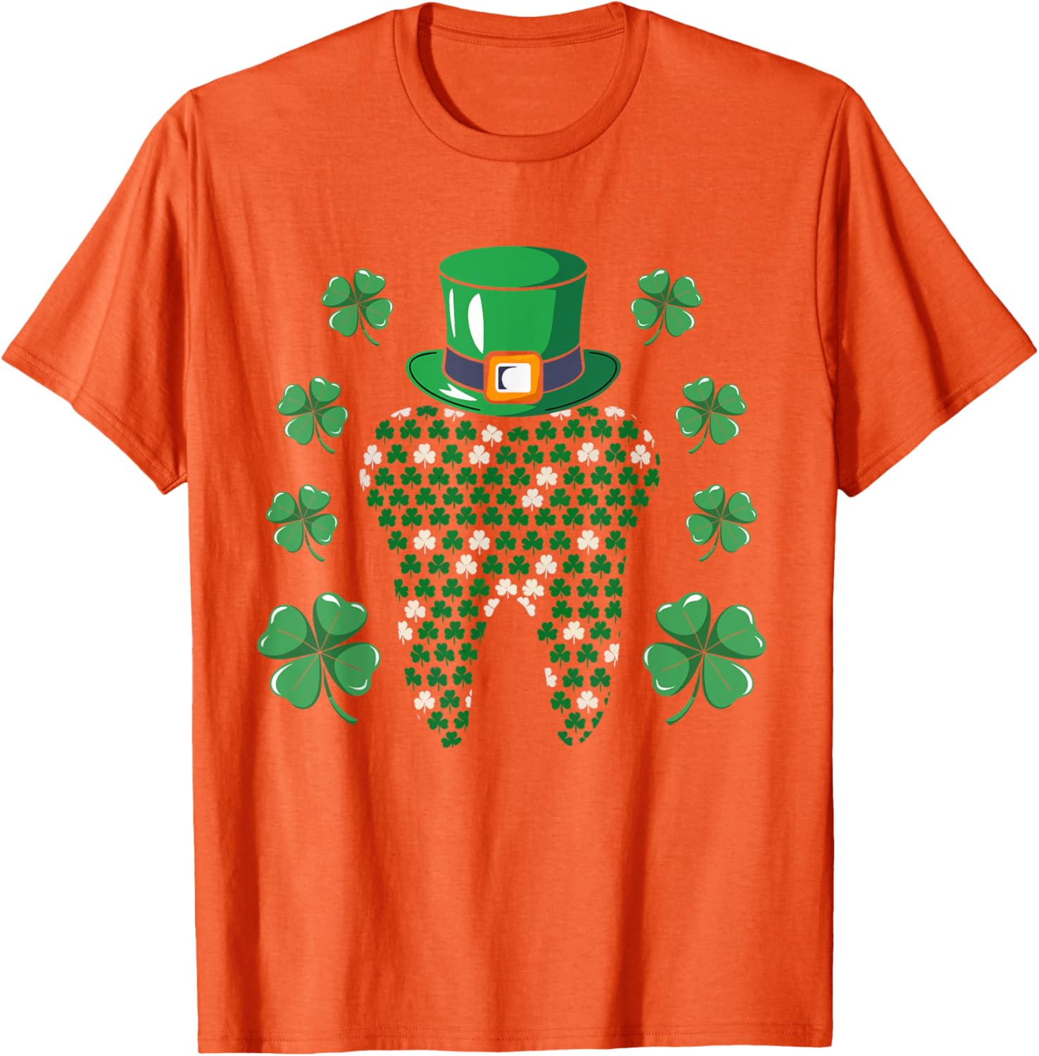 Tooth Leprechaun Hat St Patrick's Day Dentist T-Shirt for Men - 27