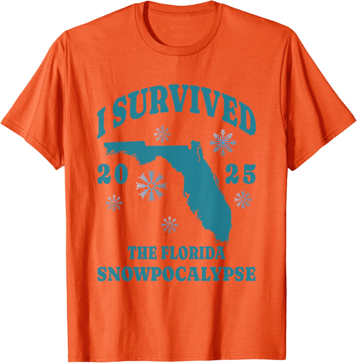 I Survived the Florida Snowpocalypse 2025 Graphic Tee Shirt - 4