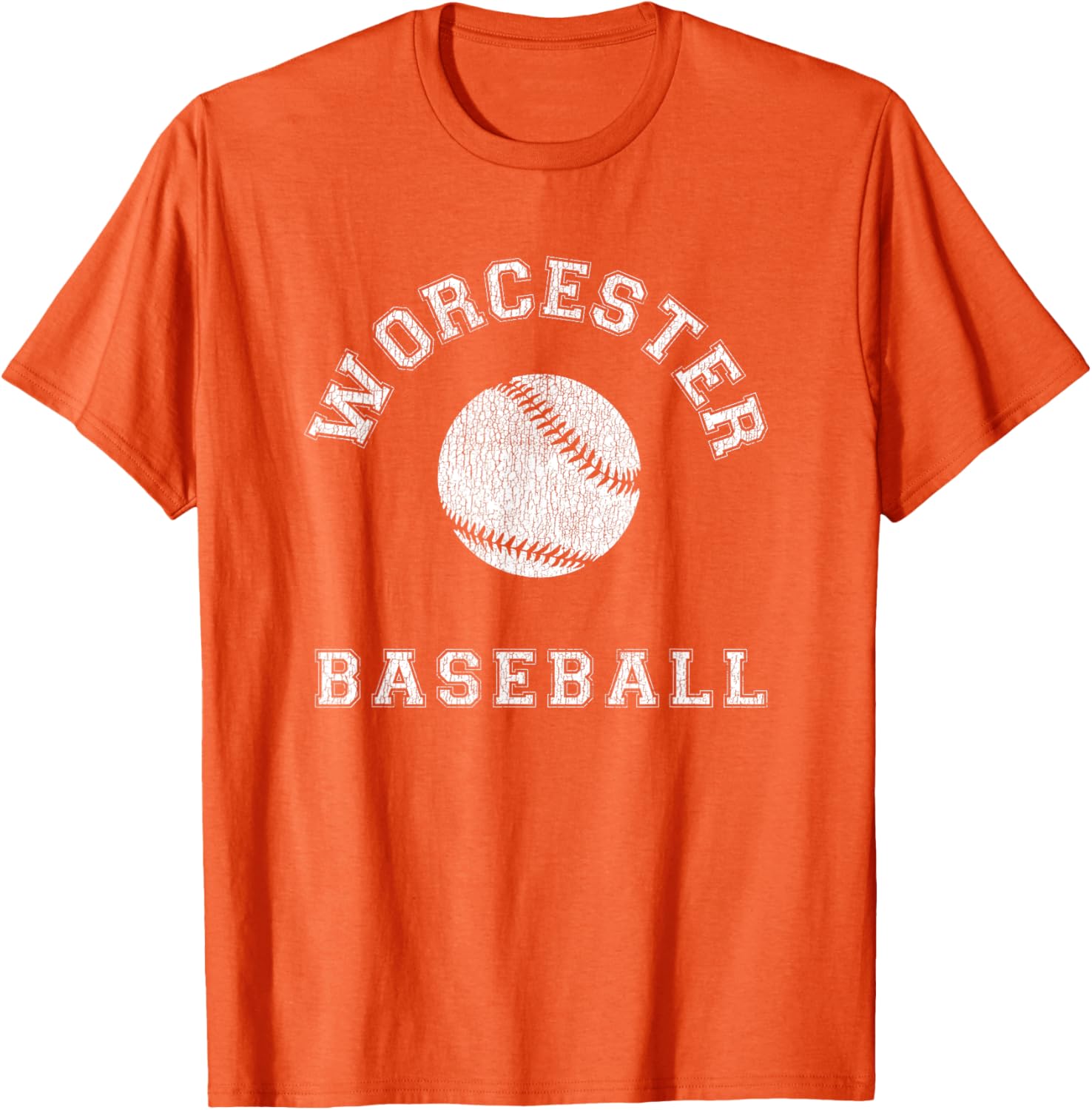 Worcester Baseball Distressed Retro Classic T-Shirt for Fans & Casual Wear - 11