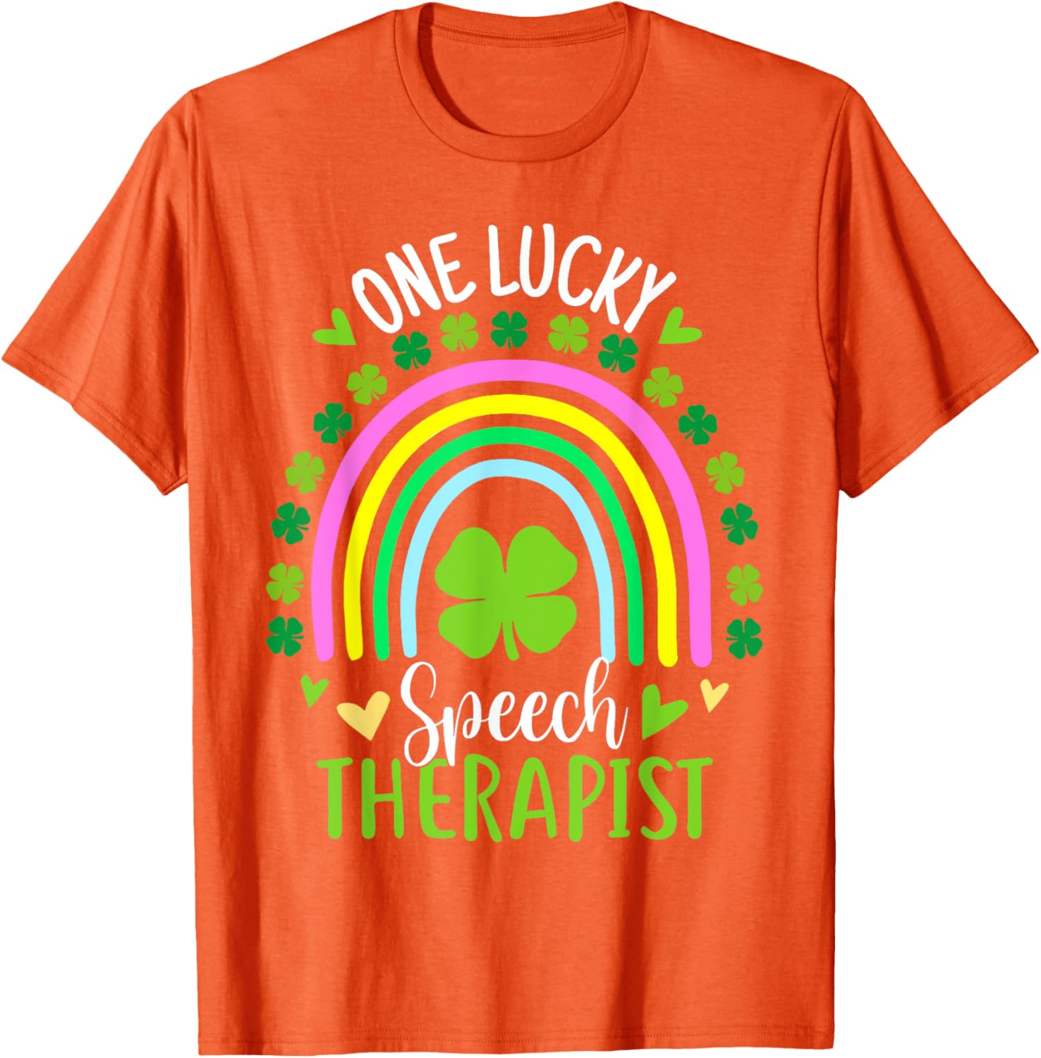 Lucky Speech Therapist St Patricks Day Shamrock T-Shirt for Women - 2