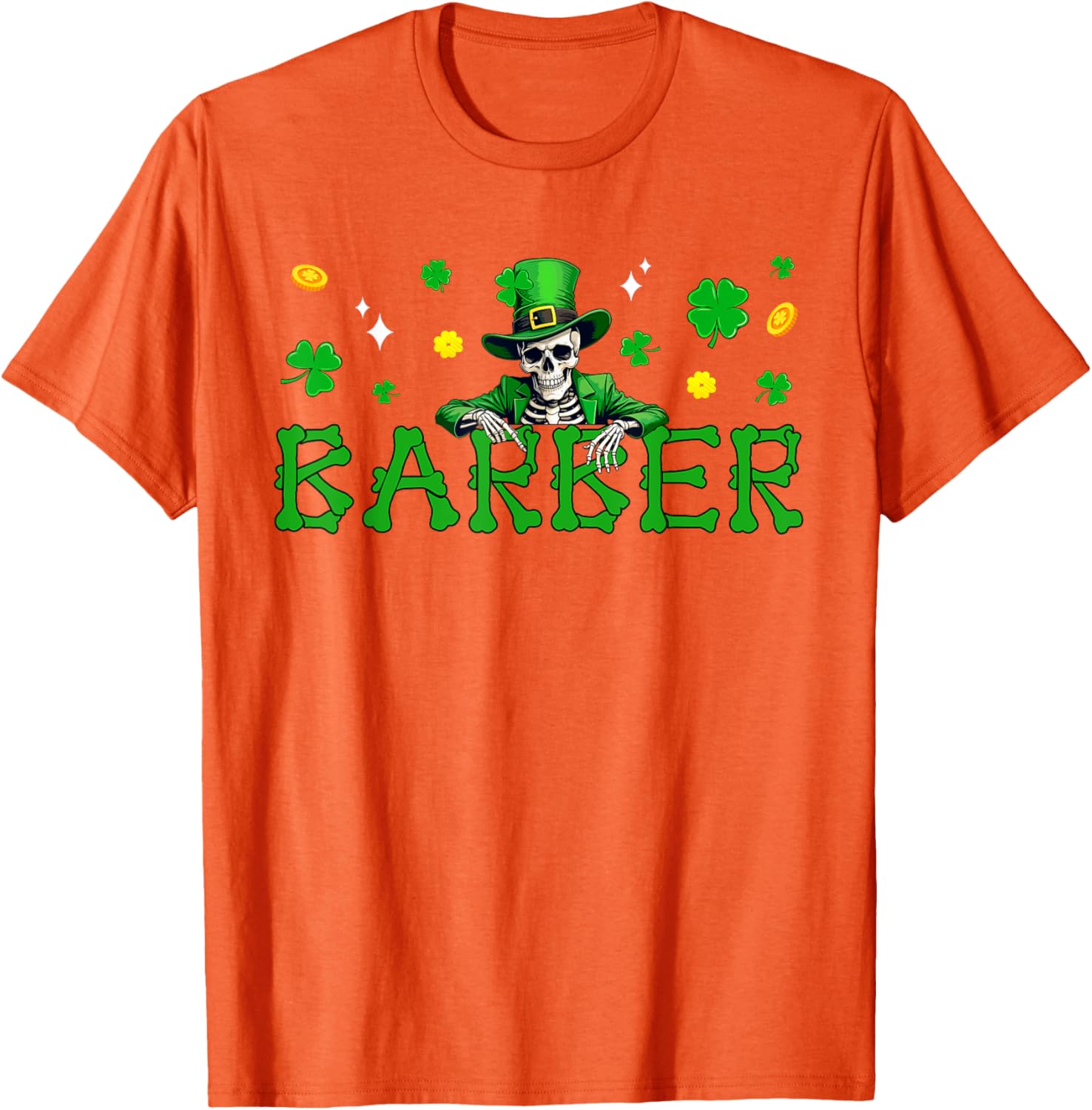 St. Patrick's Day Skeleton Shamrock T-Shirt for Irish Job Fans - 2
