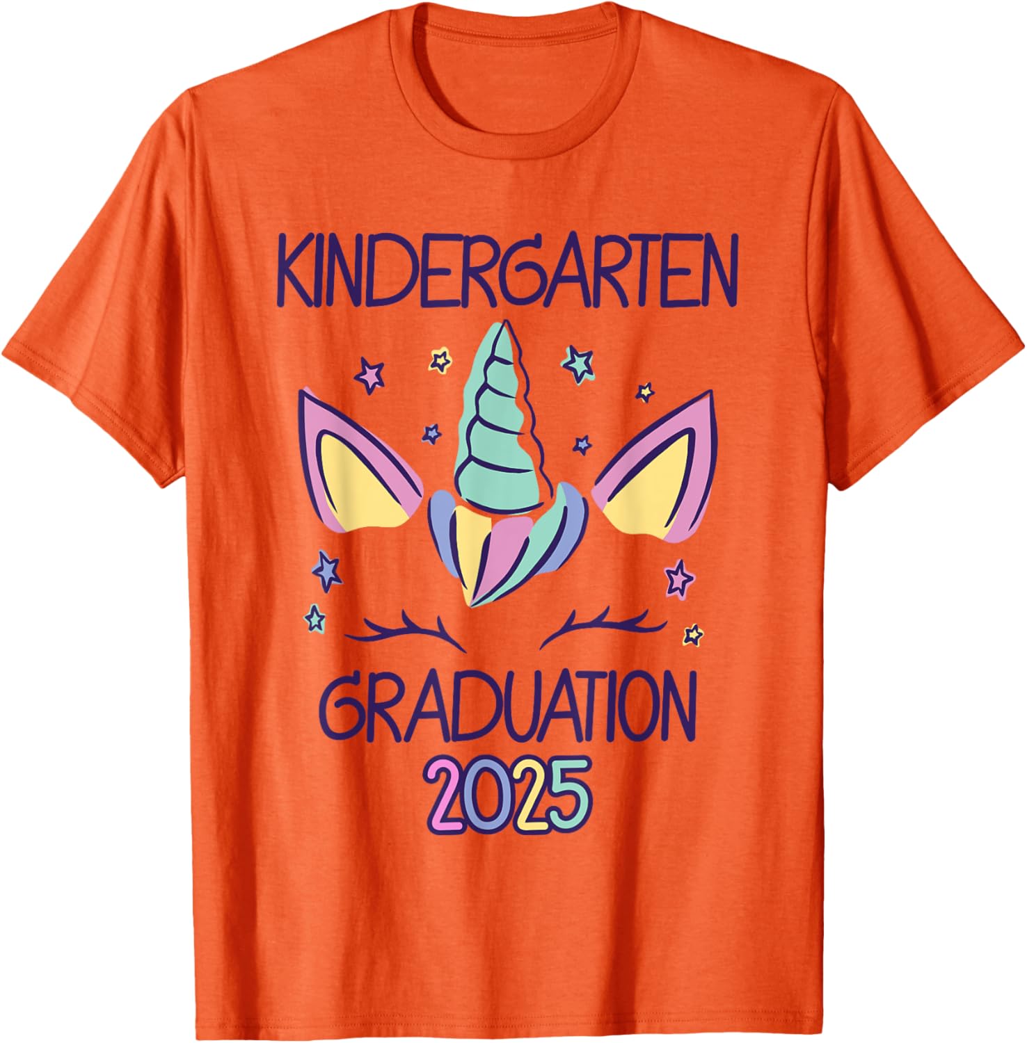 Cute Unicorn Kindergarten Graduation 2025 T-Shirt for Kids - 10