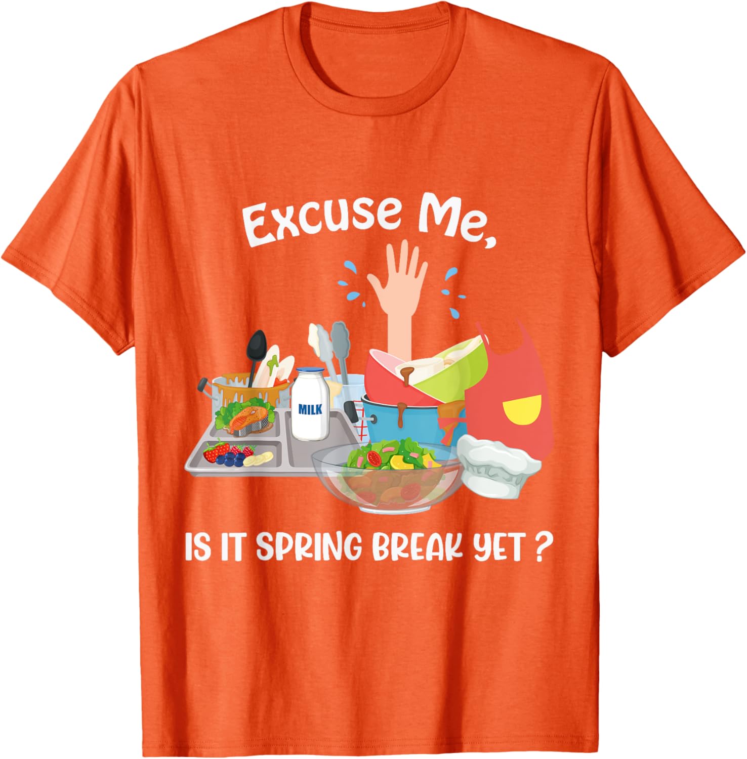 Funny Lunch Lady Life T-Shirt for Spring Break Enthusiasts - 20