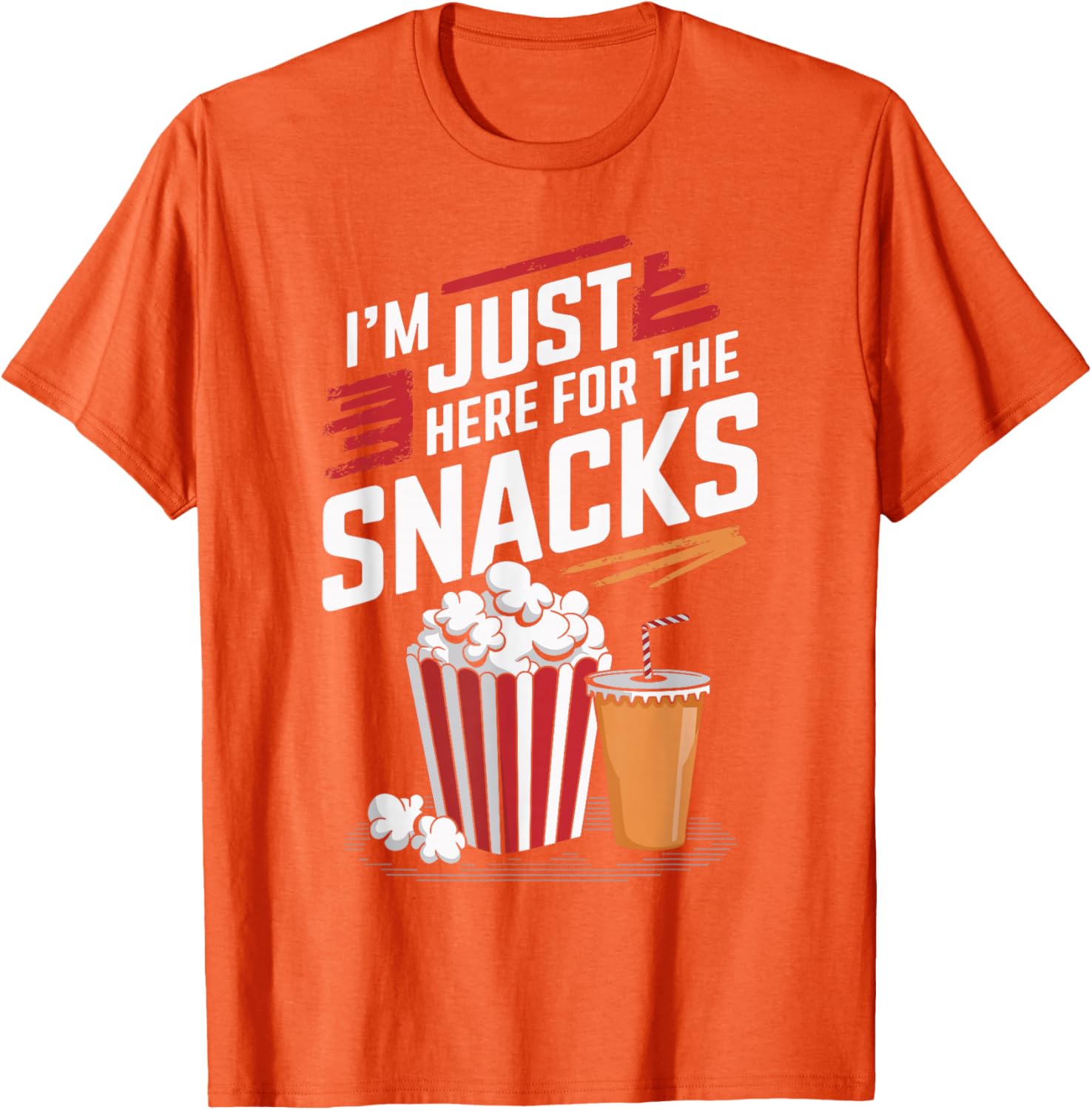 Funny Food Lover T-Shirt I'm Just Here For The Snacks Gift for Foodies - 1