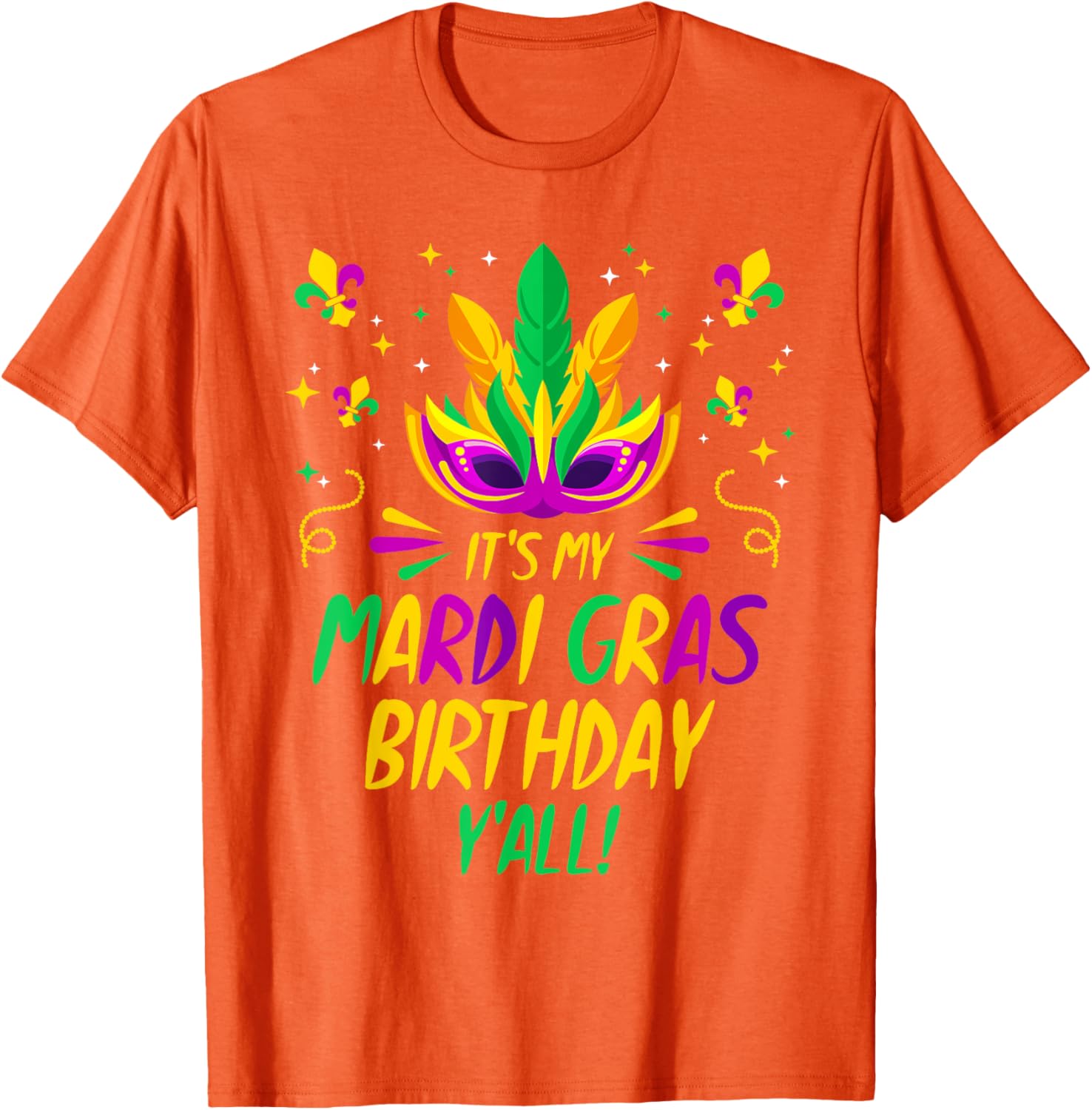 Mardi Gras Birthday T-Shirt Fun Celebration Outfit for Birthday Party - 20