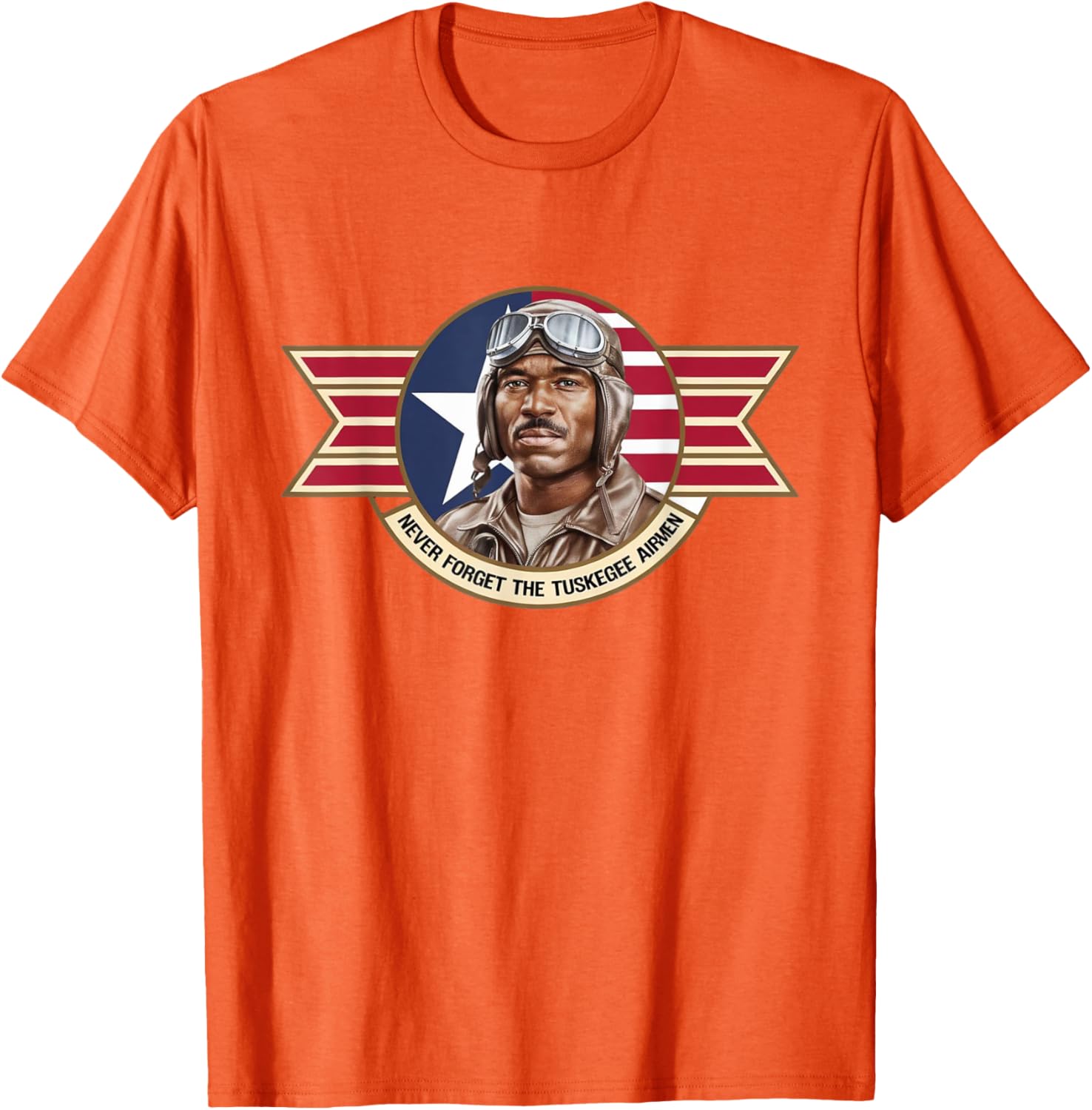 Retro Black Airmen T-Shirt Honoring WWII Tuskegee Pilots History - 10