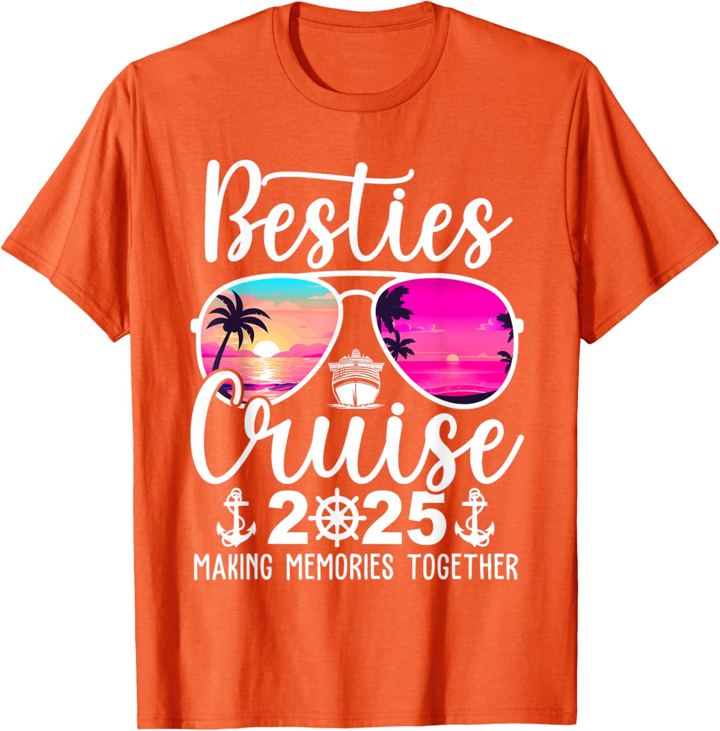 Besties Cruise 2025 Summer Vacation T-Shirt for Fun Travel Memories - 8