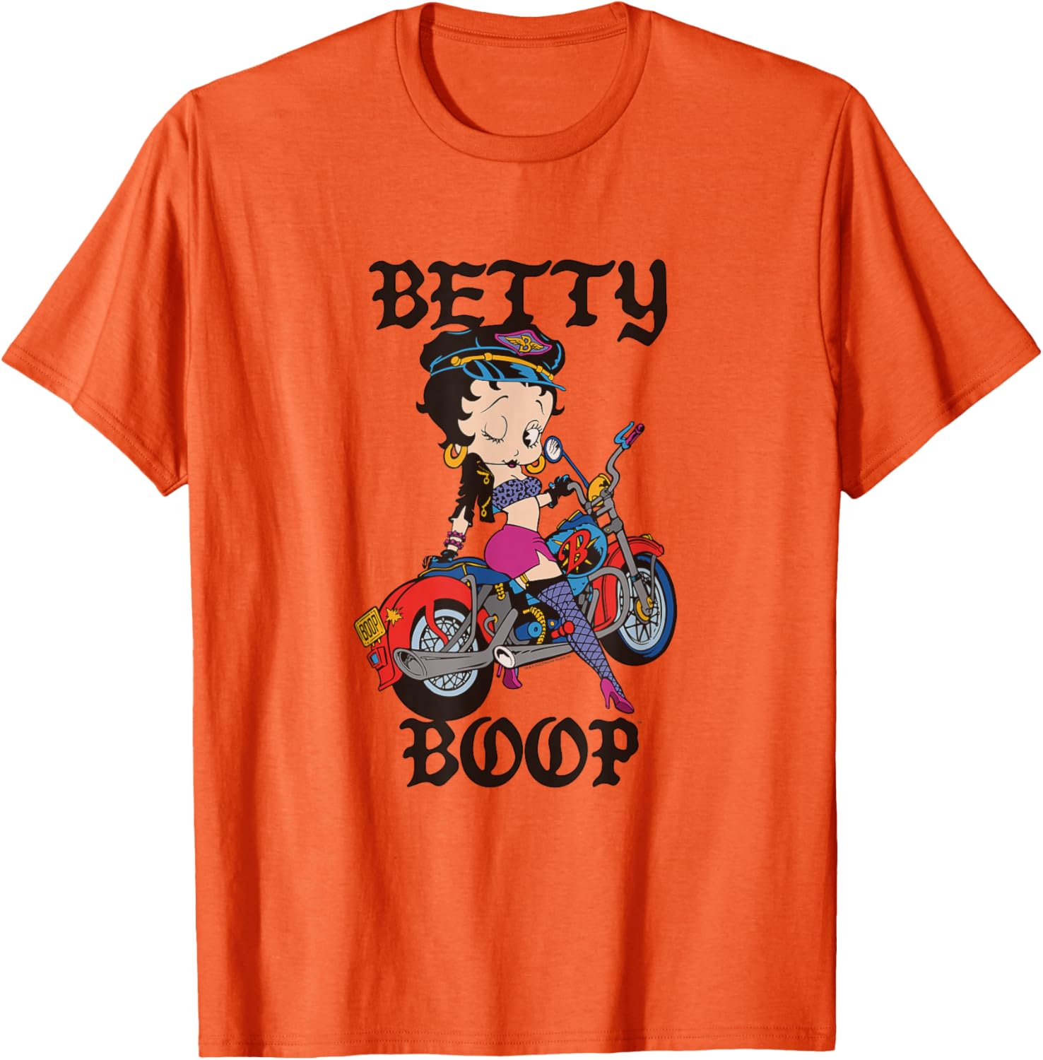 Betty Boop Vintage Biker Babe T-Shirt for Cool Retro Fashion Lovers - 8