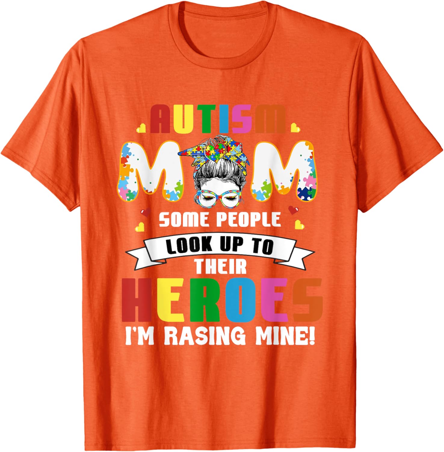 Autism Mom Raising a Hero T-Shirt for Supportive Mothers - 9