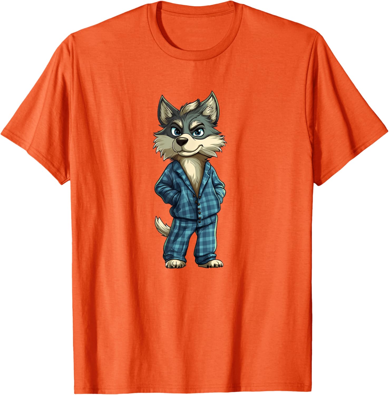 Funny Dreamy Wolf Pajama T-Shirt for Sleepy Boys and Girls - 13
