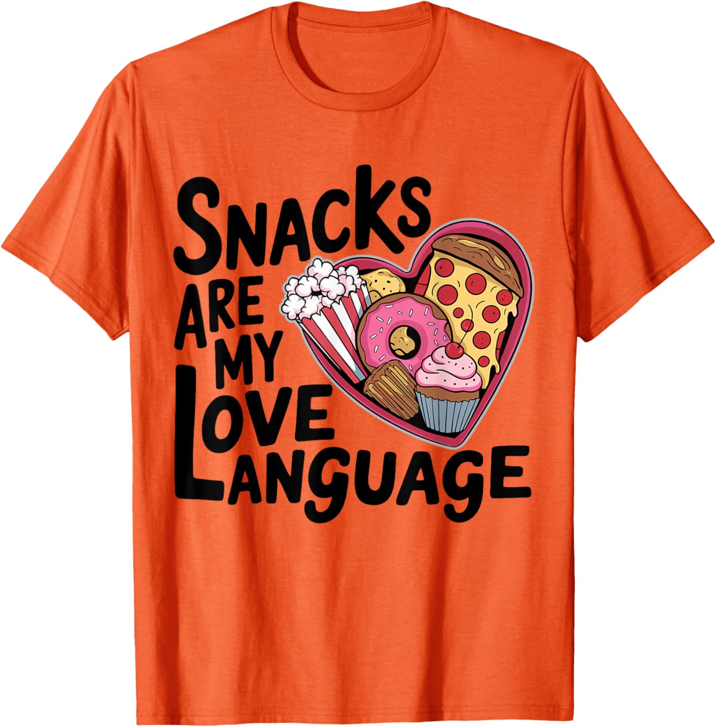Snacks Are My Love Language T-Shirt for Kids and Adults - Fun Valentine's Tee - 2