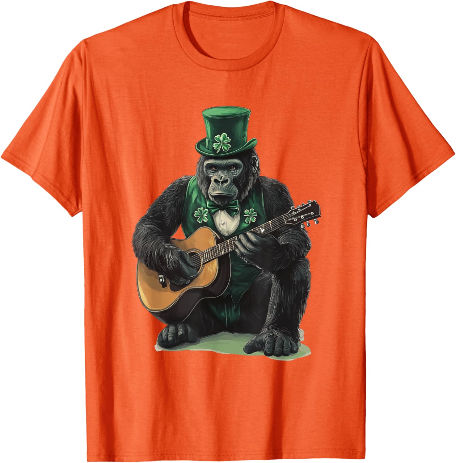 Saint Patrick's Day Gorilla T-Shirt Fun Style for Holiday Celebrations - 11