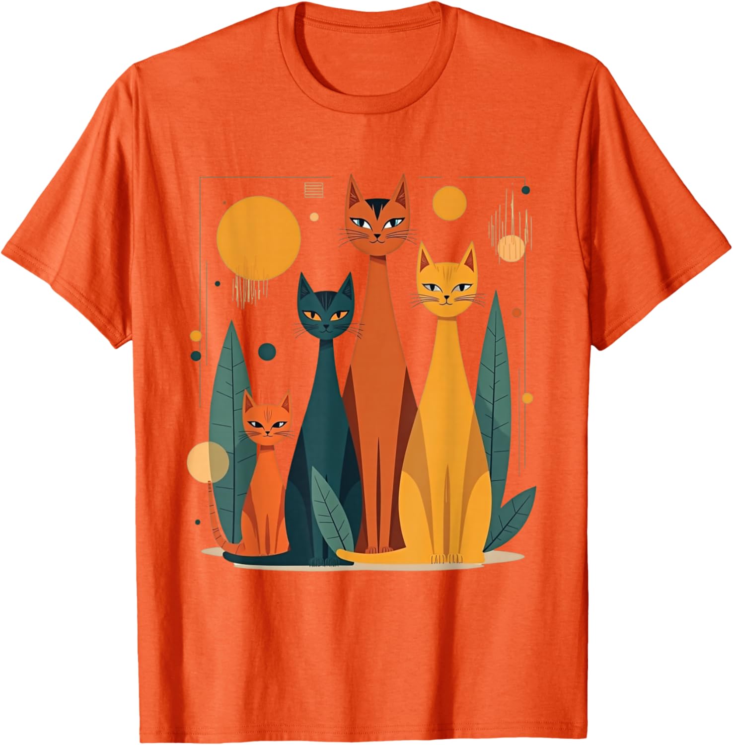 Vintage Retro Mid-Century Modern Cats T-Shirt in 50s 60s Style - 20