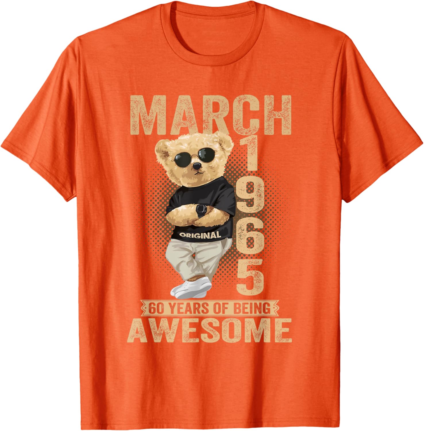 60th Birthday Teddy Bear T-Shirt for Men and Women Born in 1964 - 13