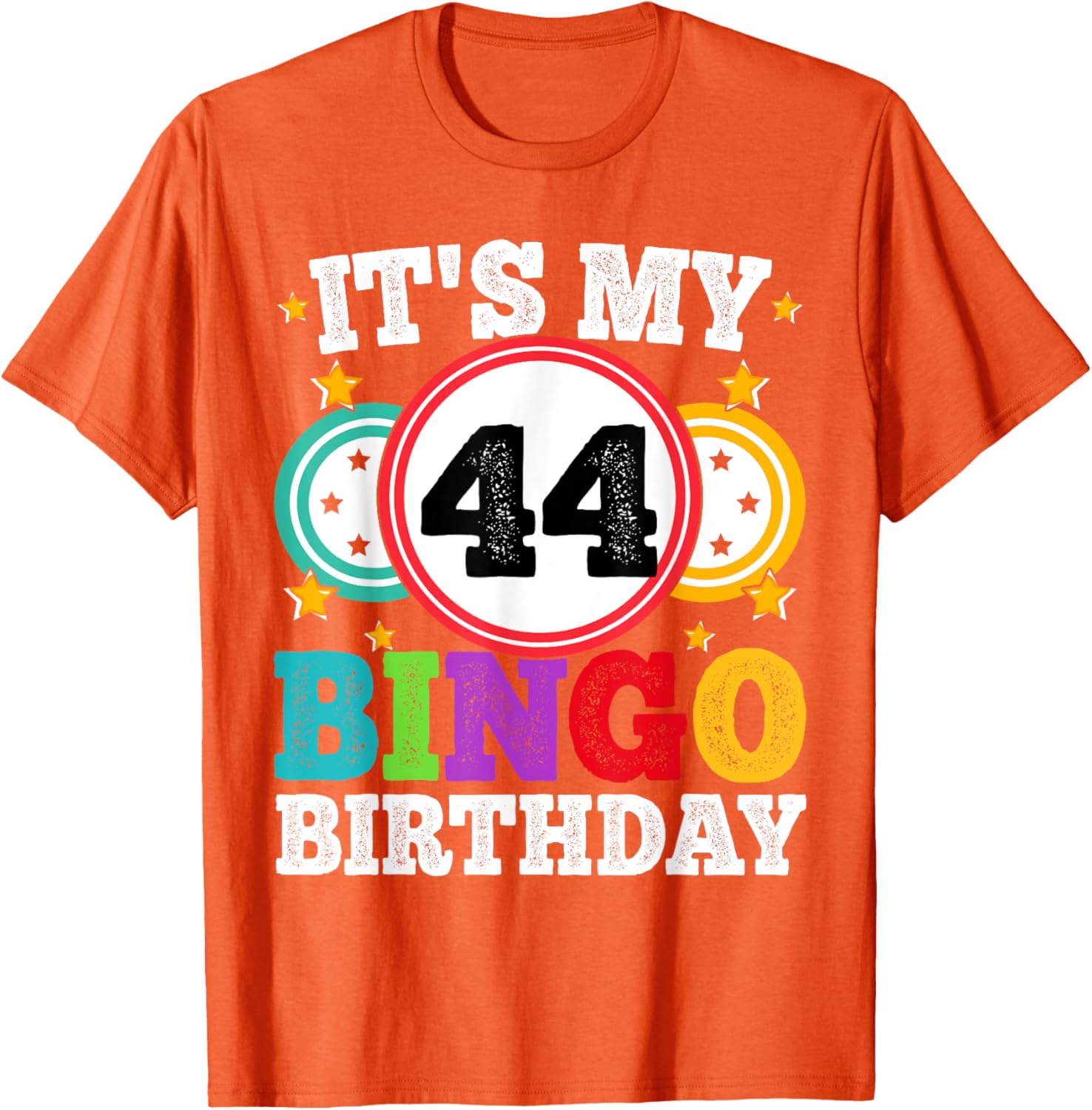 Funny 44th Birthday Bingo T-Shirt for Men and Women - Celebrate in Style! - 21