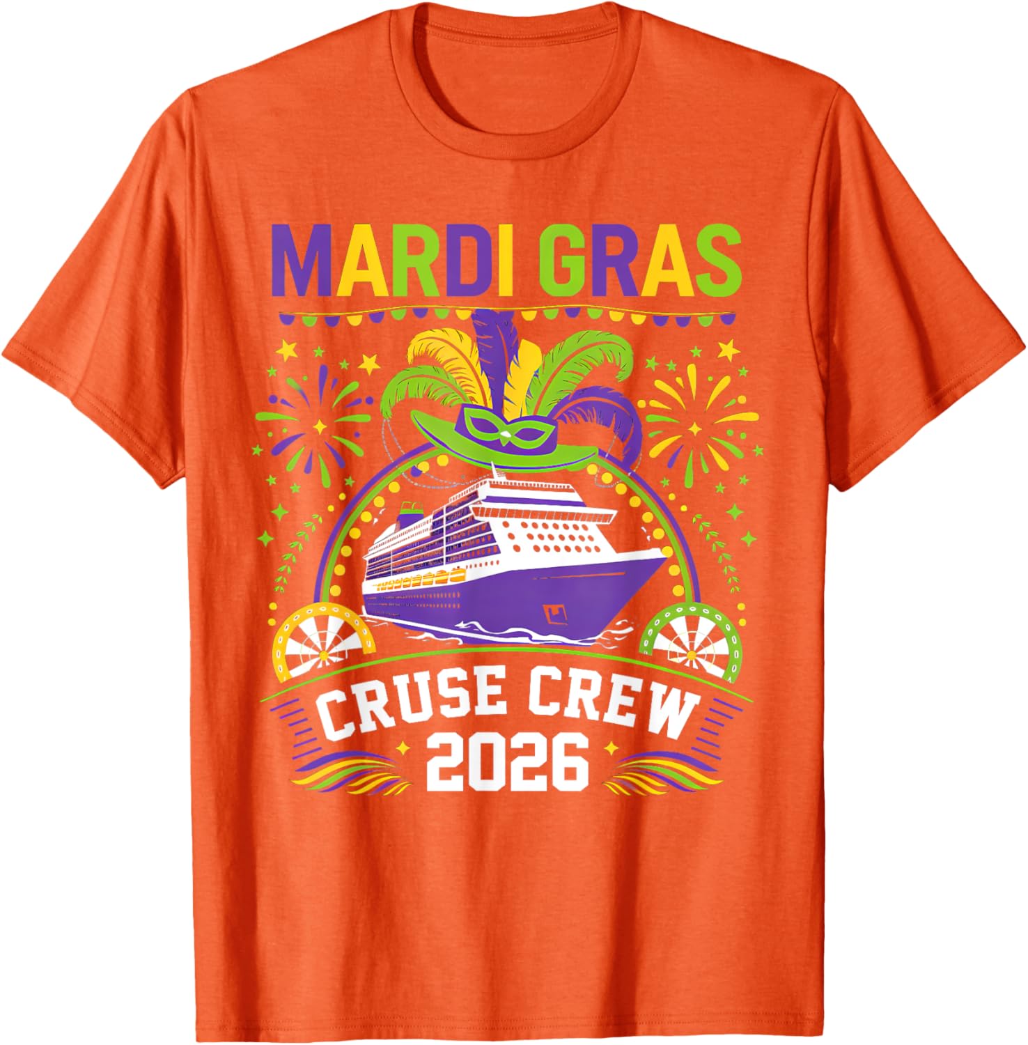 Funny Mardi Gras Cruise Family Matching T-Shirt for 2026 Trip - 16
