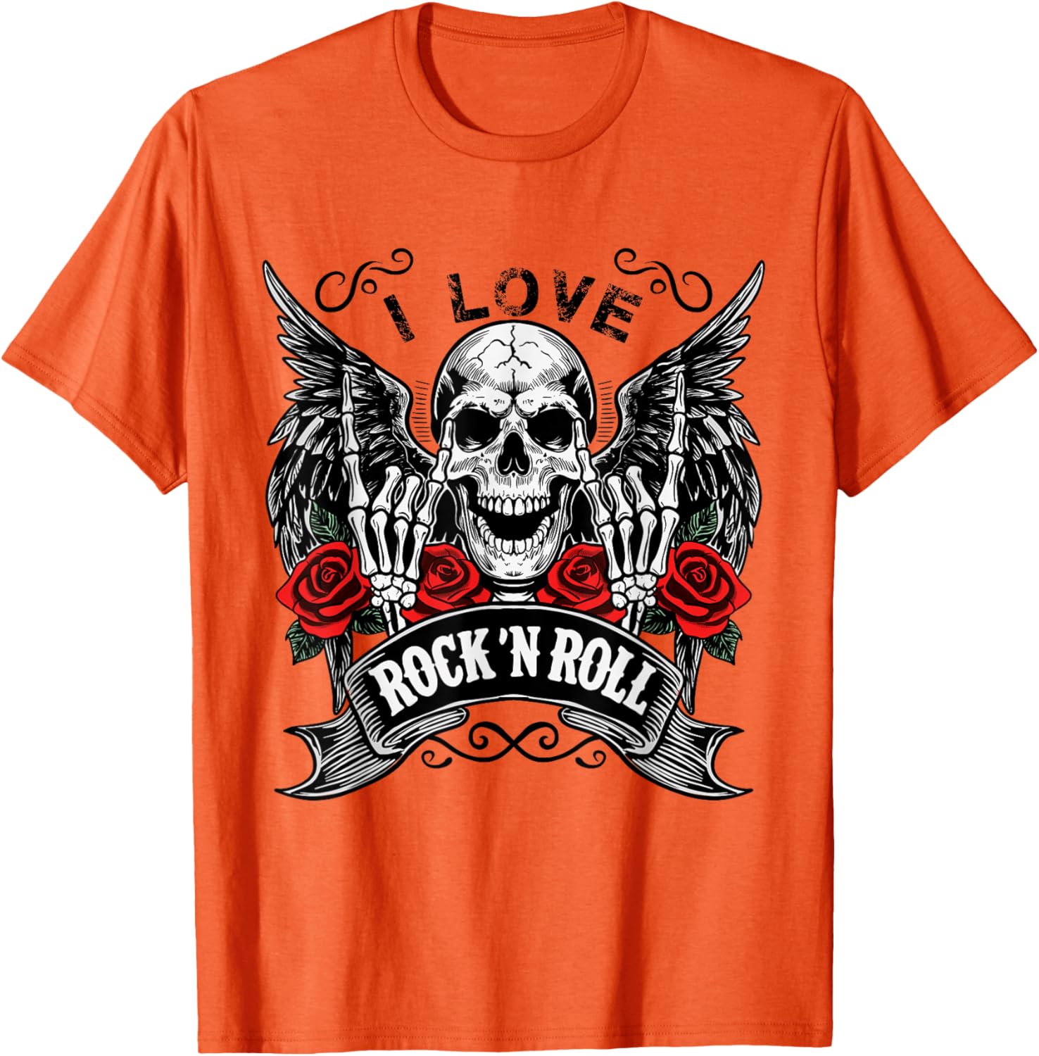 Vintage Rock And Roll Skeleton Hands T-Shirt for Music Lovers - 5