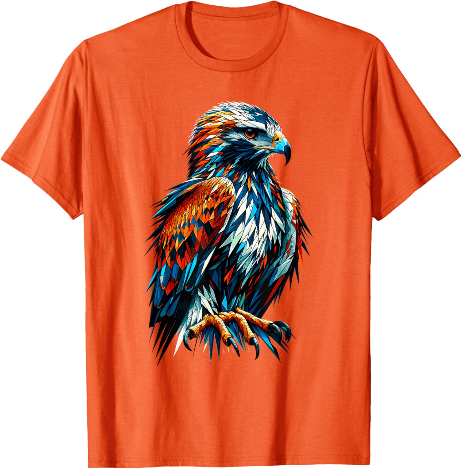 Polygon Art Hawk T-Shirt for Bird Lovers - Unique and Stylish Design - 3