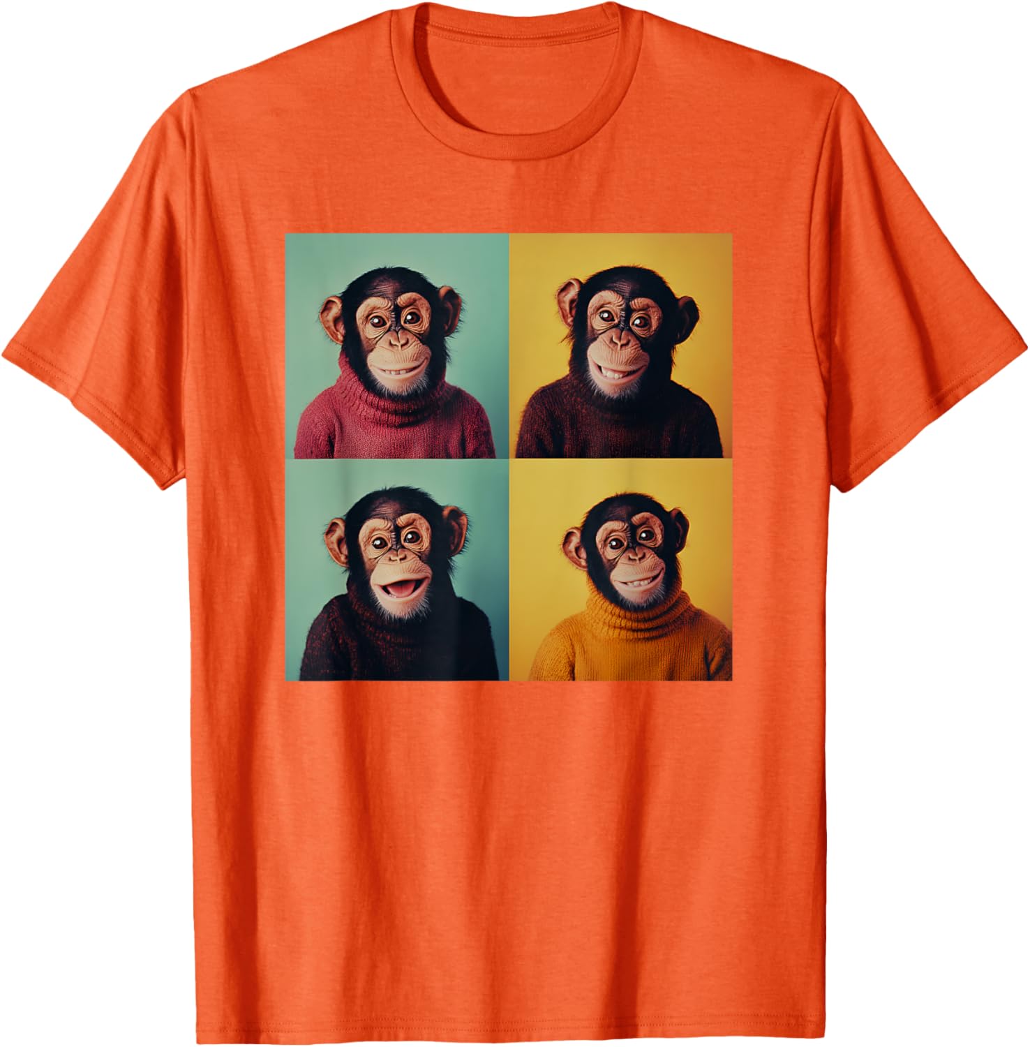 Funny Monkey Chimp T-Shirt for Animal Lovers - Awkward Photoshoot Design - 22