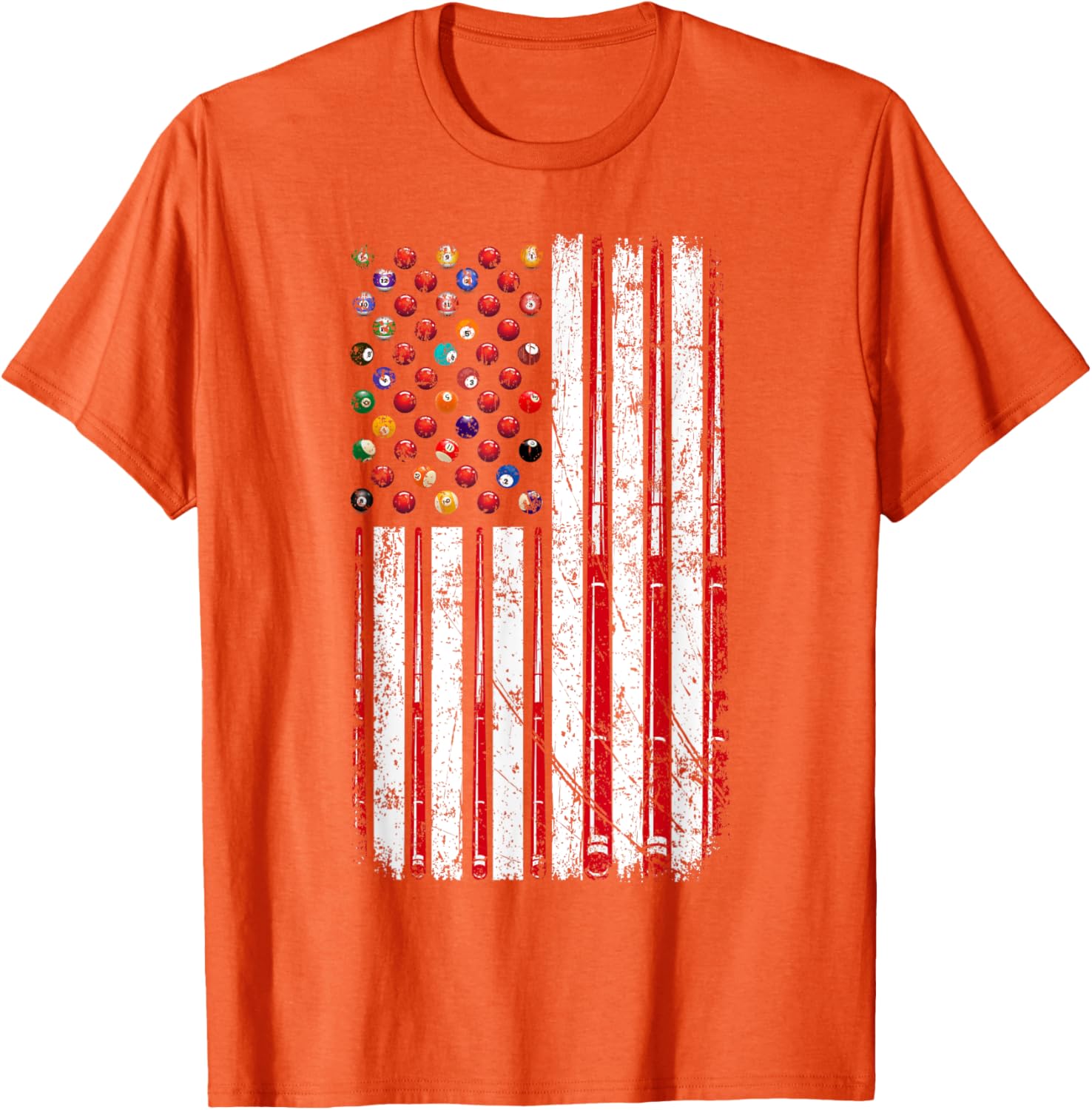 American Flag Pool Player T-Shirt for Billiard Lovers, USA Pride Apparel - 9