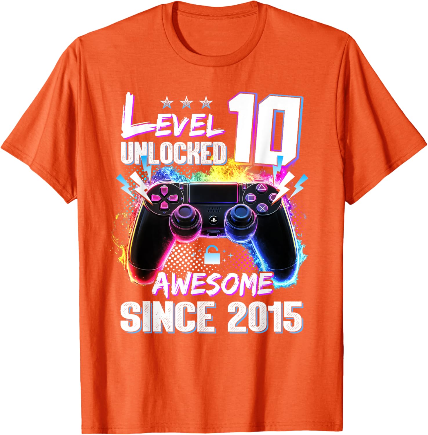 Level 10 Unlocked 10th Birthday T-Shirt Awesome Gift for Kids - 25