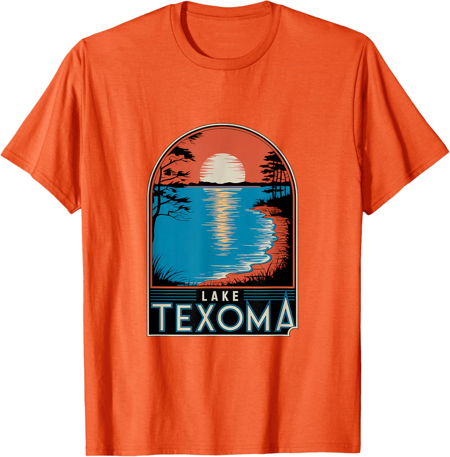 Lake Texoma Sunset Reflection Adventure T-Shirt for Nature Lovers - 2