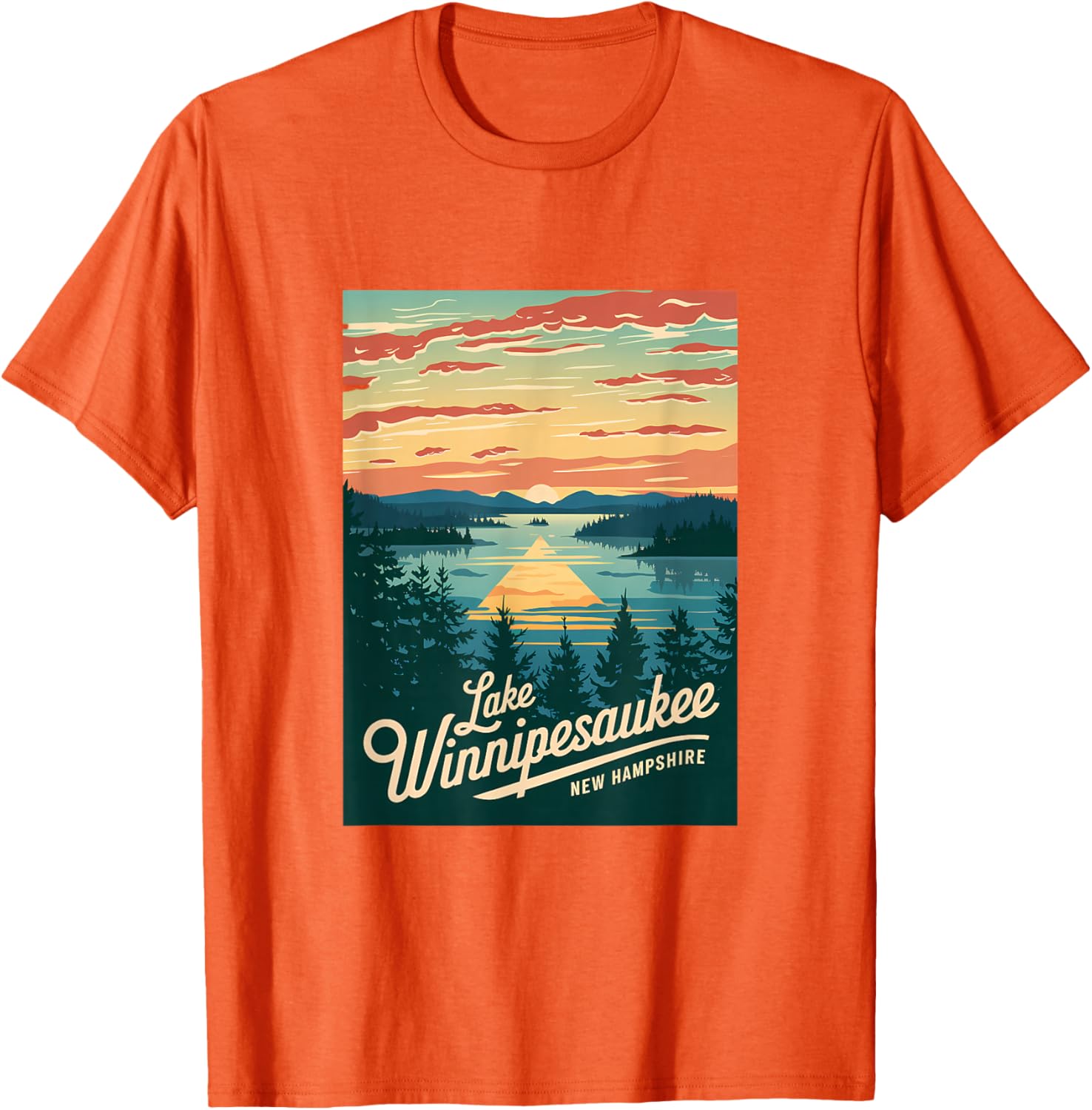 Sunset Beauty T-Shirt Featuring Scenic Lake Winnipesaukee, New Hampshire - 15