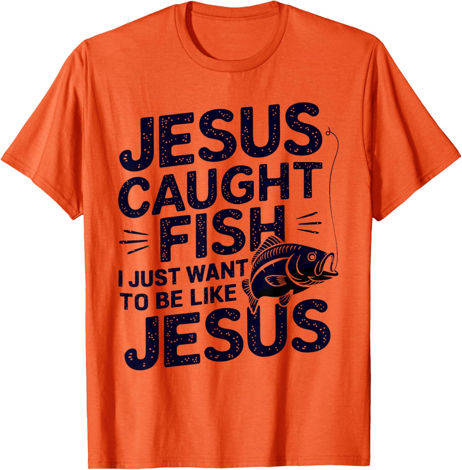 Jesus Caught Fish Fishing T-Shirt for Faithful Anglers and Fishermen - 10
