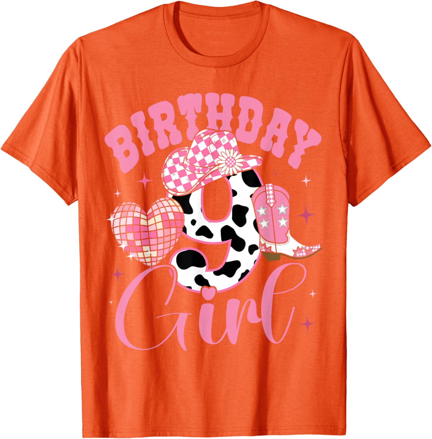 Happy 9th Birthday Cowgirl Tee Stylish Rodeo Outfit for Girls - 7