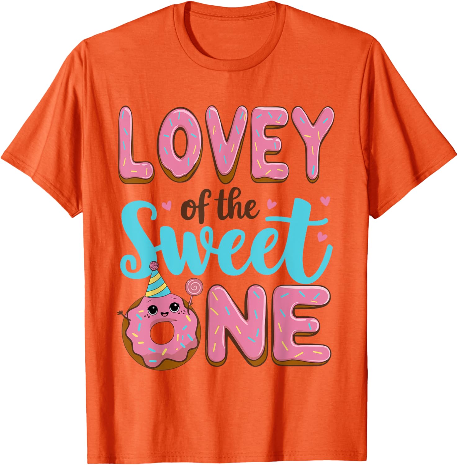 Sweet One Donut Party T-Shirt for 1st Birthday Girl - Cute Lovie Design - 5