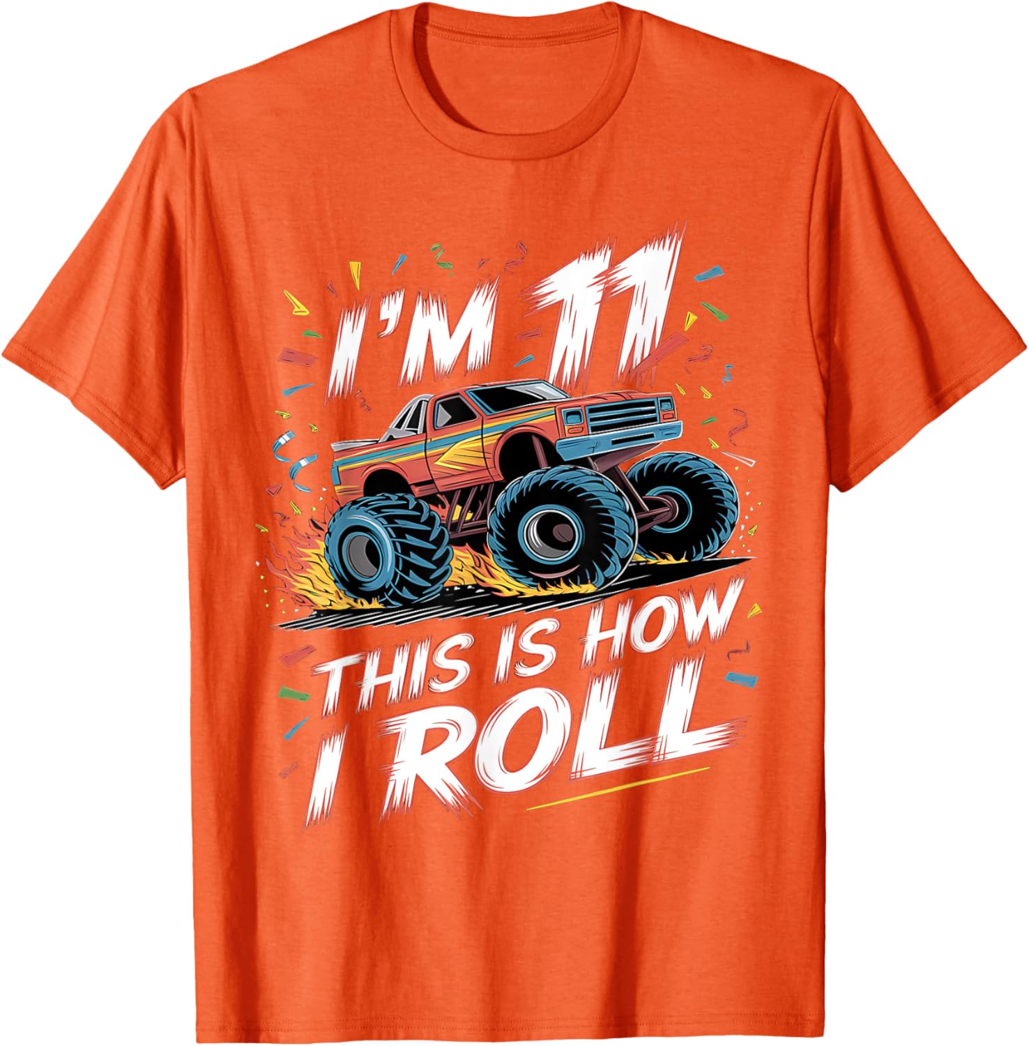 Monster Truck 11th Birthday Shirt for Boys - Fun Birthday T-Shirt - 17