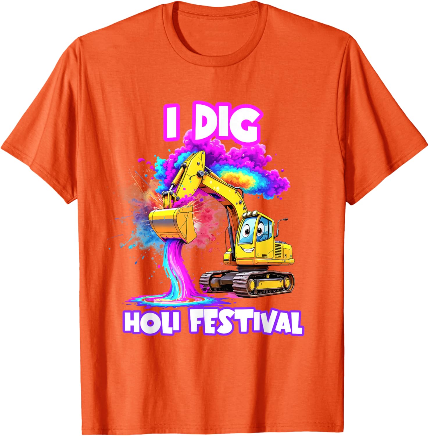 I Dig Holi Festival T-Shirt for Kids Boys Toddlers Celebrating India - 14