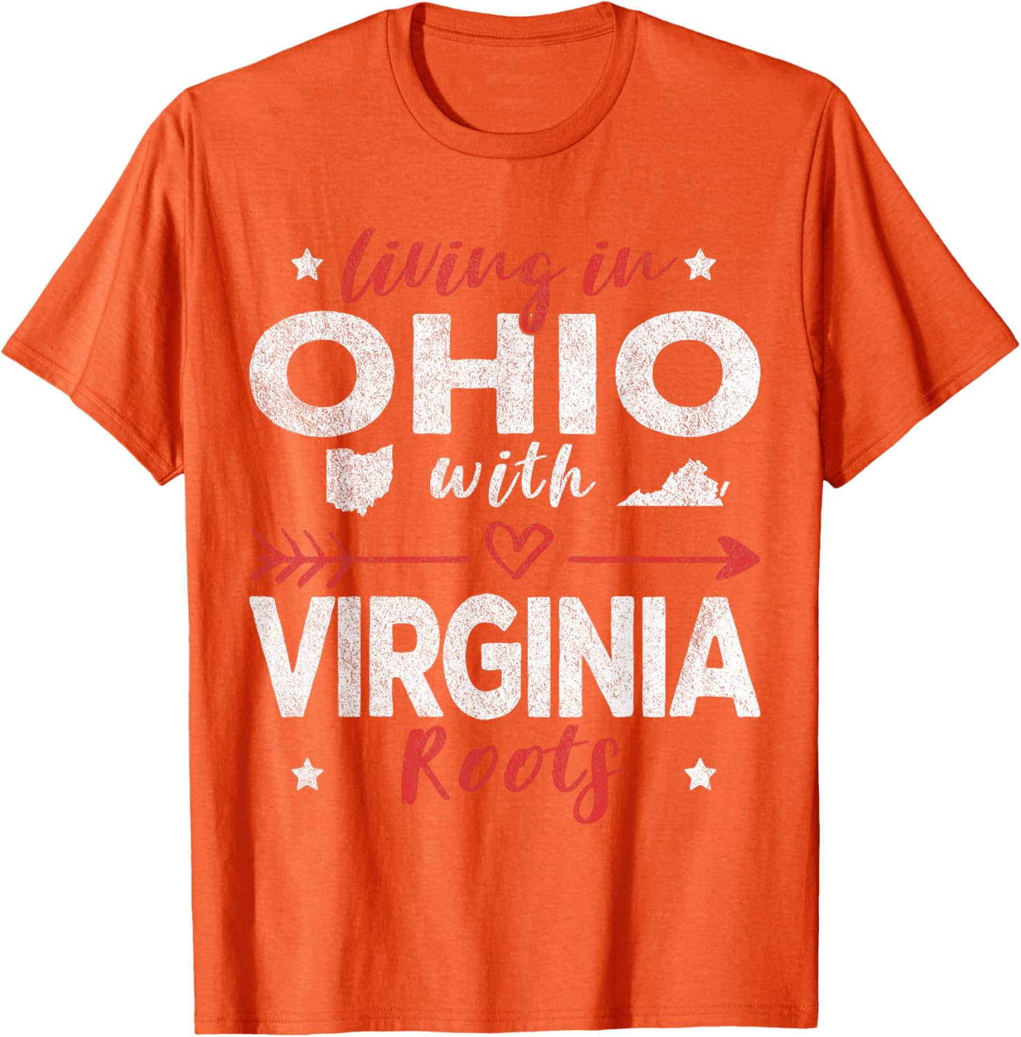 Living in Ohio with Virginia Roots T-Shirt for Proud State Lovers - 16