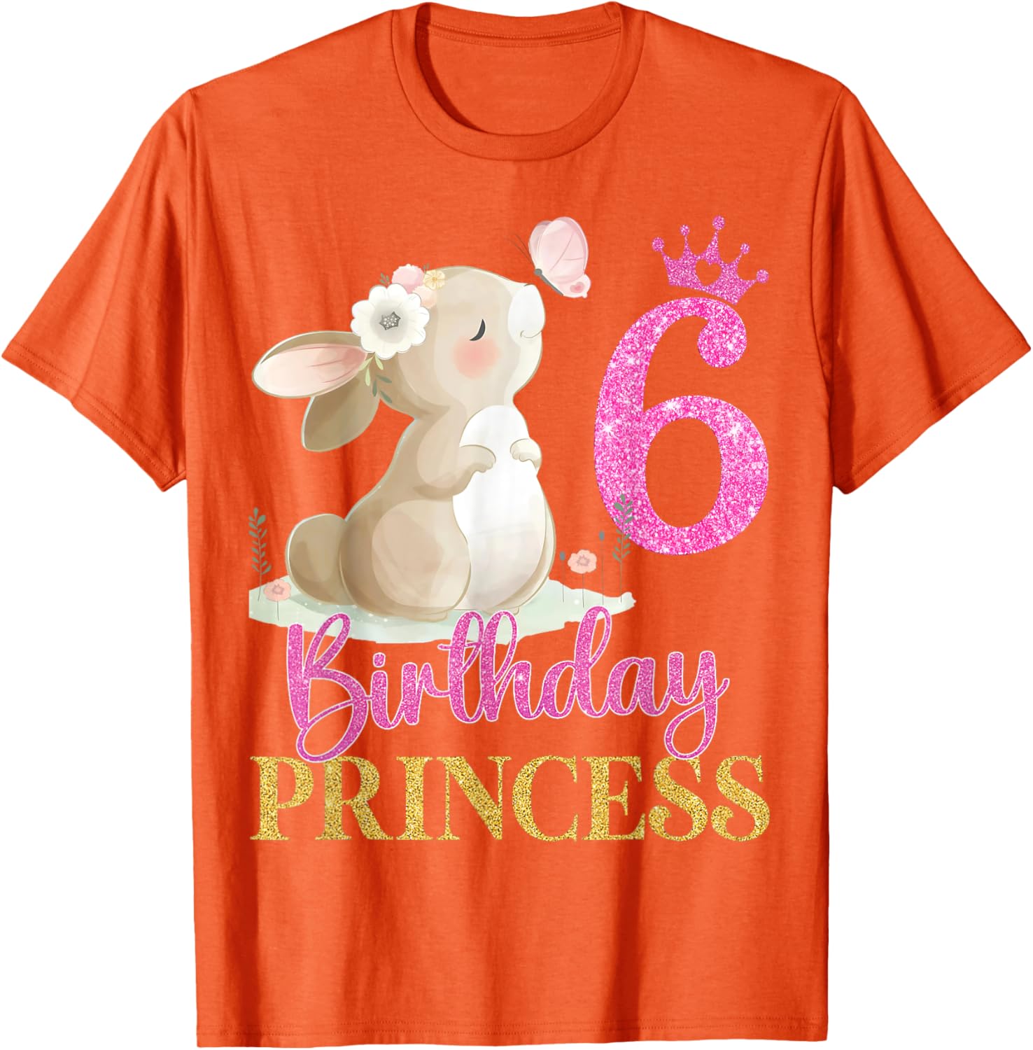 Adorable Rabbit Princess T-Shirt for 6th Birthday Girls - Perfect Gift! - 3