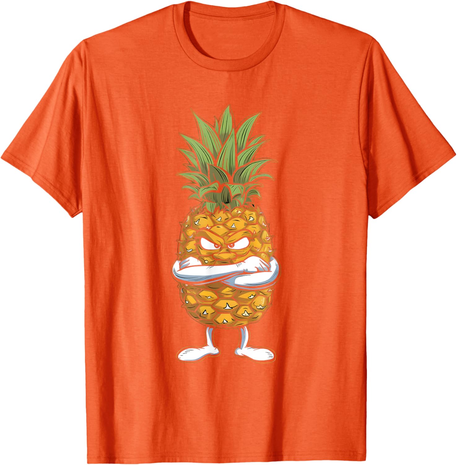 Angry Pineapple T-Shirt Fun Fruit Design for Trendy Casual Wear - 1